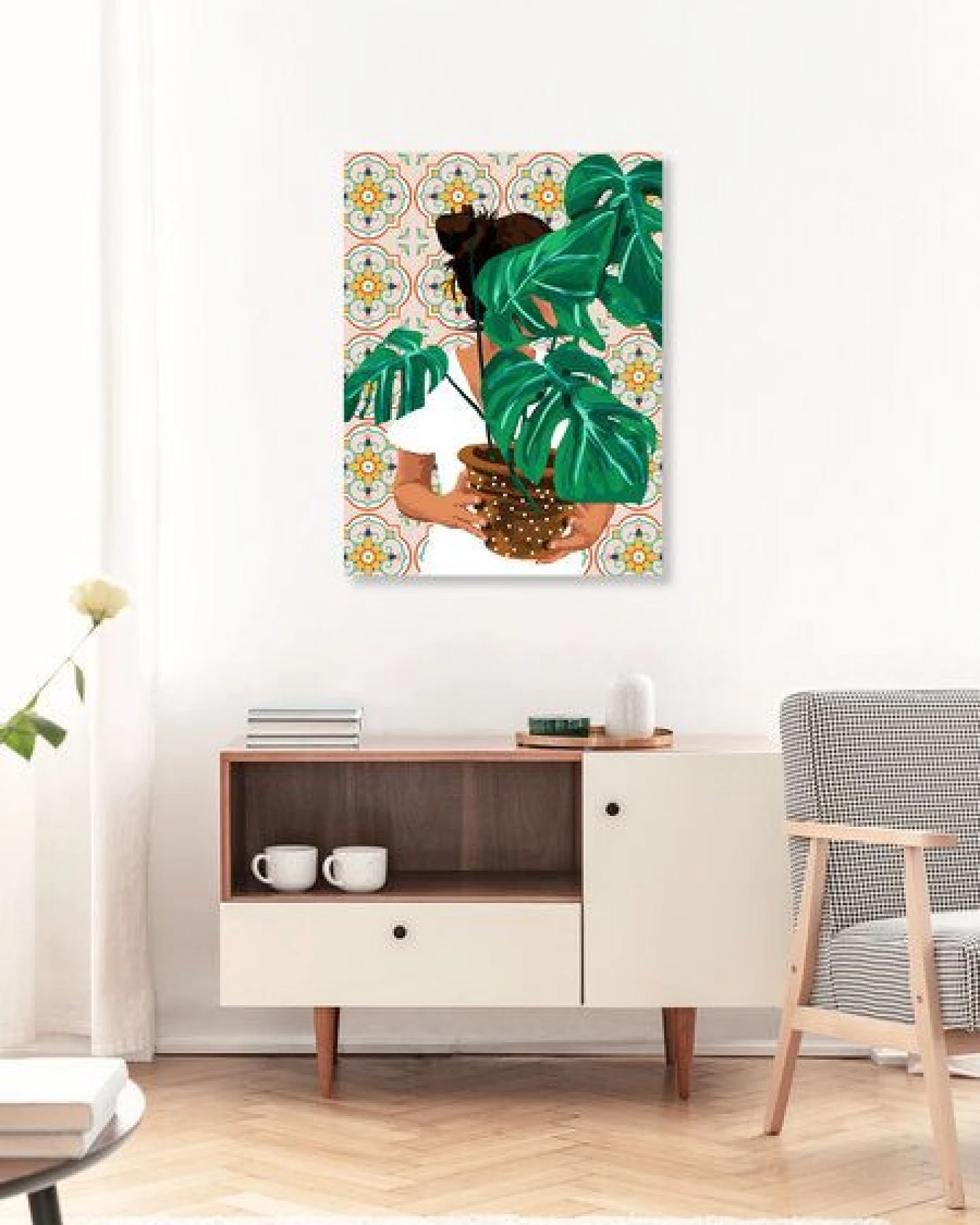Photocircle Poster / Leinwandbild - Monstera Plant Lady – Ansicht 3