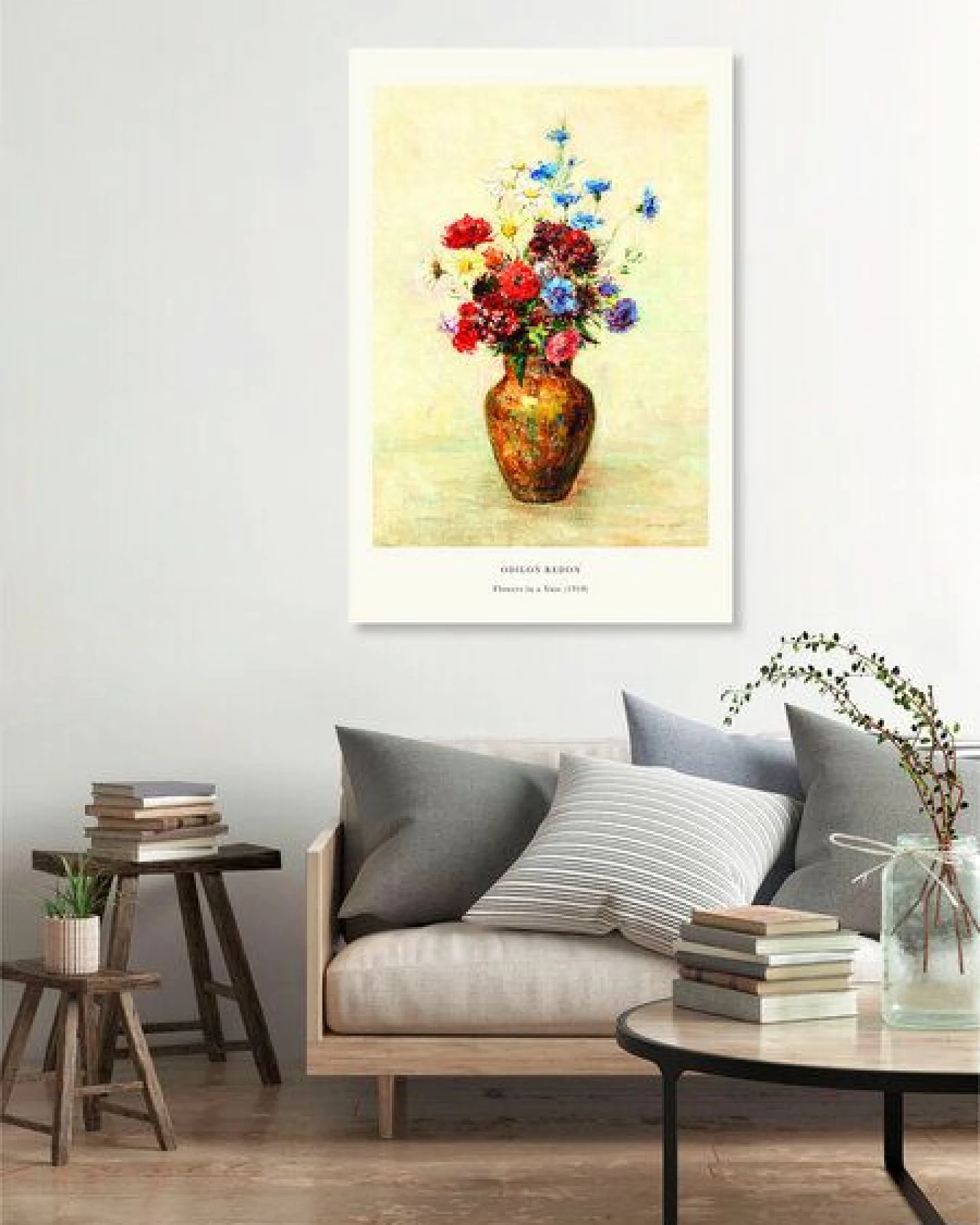 Photocircle Poster / Leinwandbild - Odilon Redon Ausstellungsposter - Blumen in einer Vase – Ansicht 2