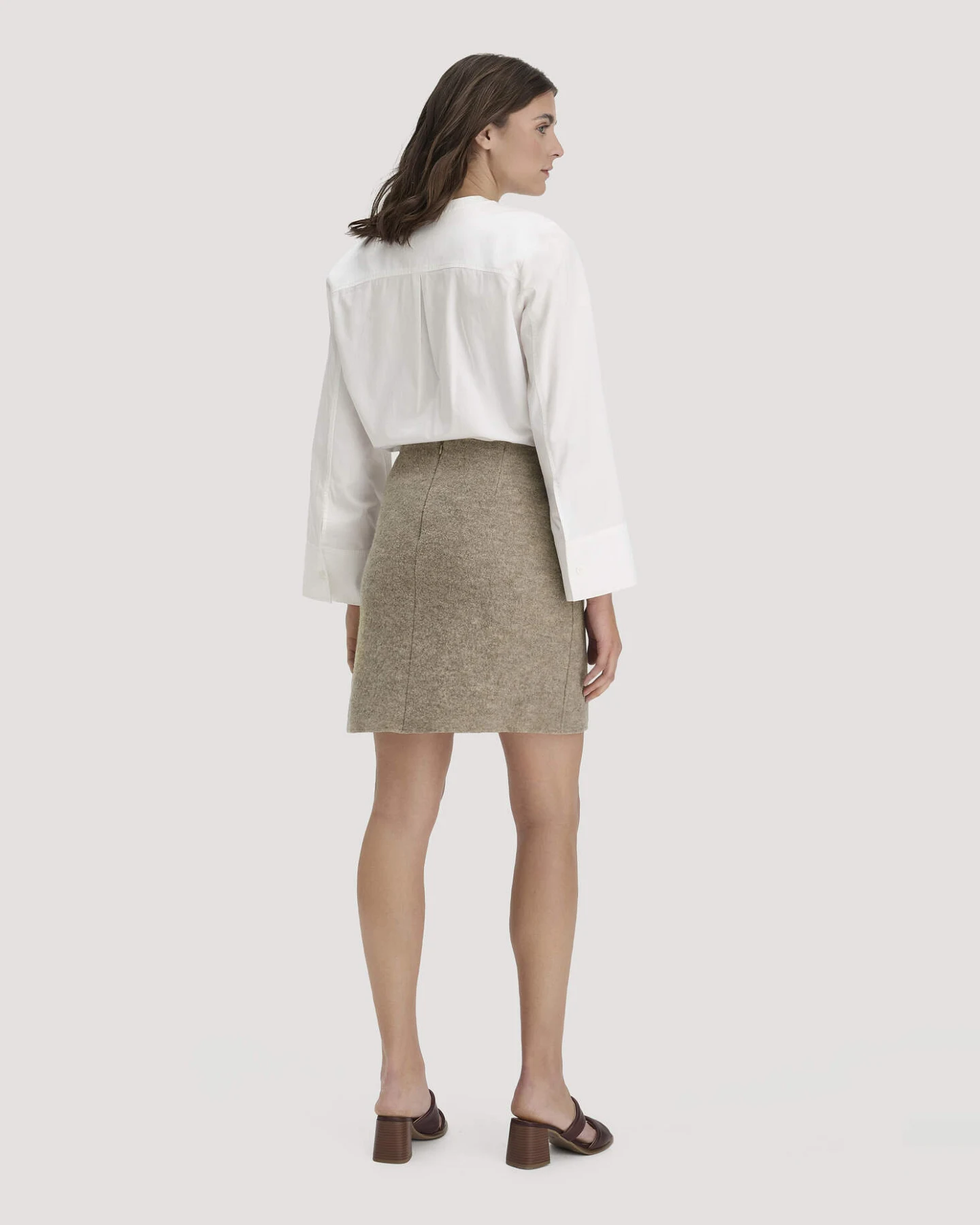 hessnatur Damen Walk Rock Mini aus Bio-Merinowolle - grau - Größe 46 – Ansicht 2