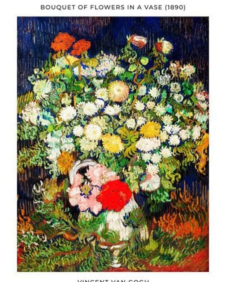 Photocircle Poster / Leinwandbild - Vincent Van Gogh: Blumenstrauß in einer Vase - Ausstellungsposter