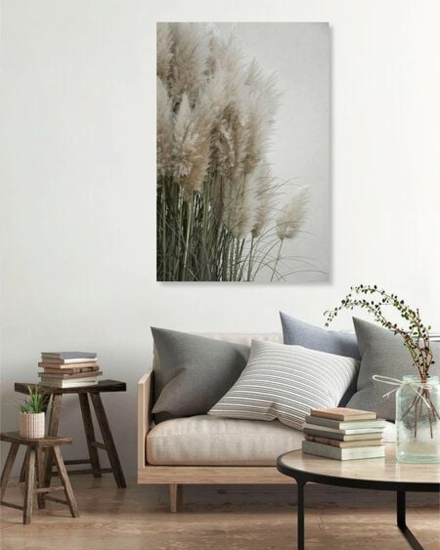 Photocircle Poster / Leinwandbild - pampas grass cloudy HEAVEN – Ansicht 2