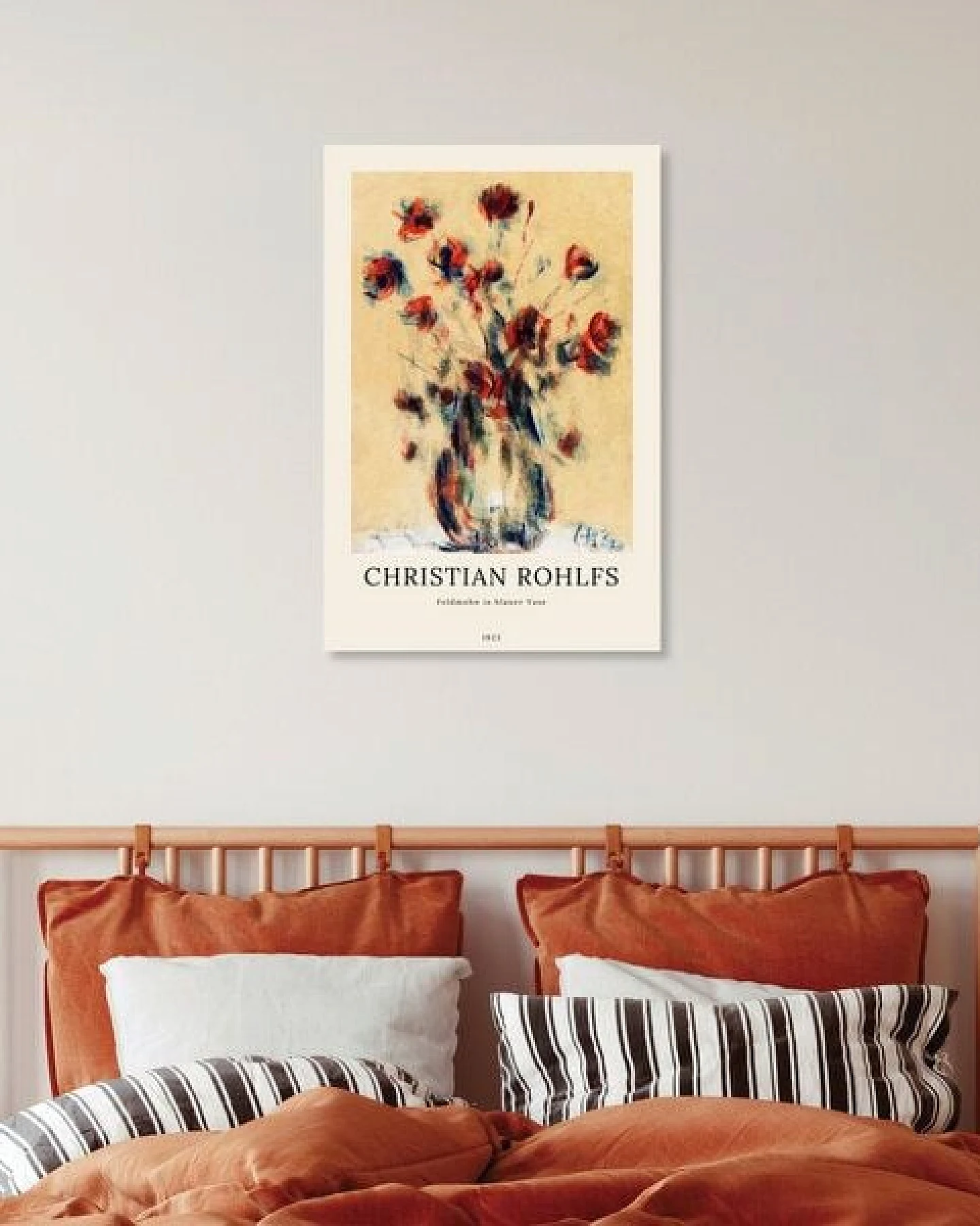 Photocircle Poster / Leinwandbild / Kunst - Christian Rohlfs: Feldmohn in blauer Vase – Ansicht 4