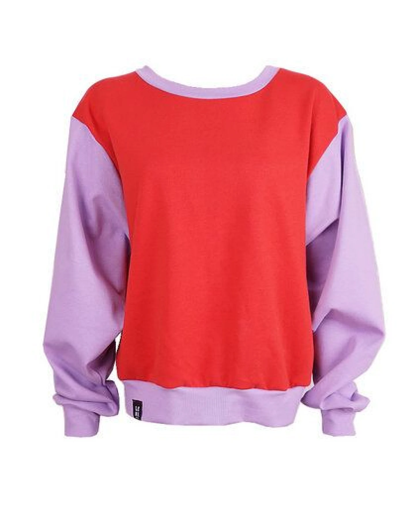 Lena Schokolade Sweater rot-lilac aus Bio-Baumwolle – Ansicht 2