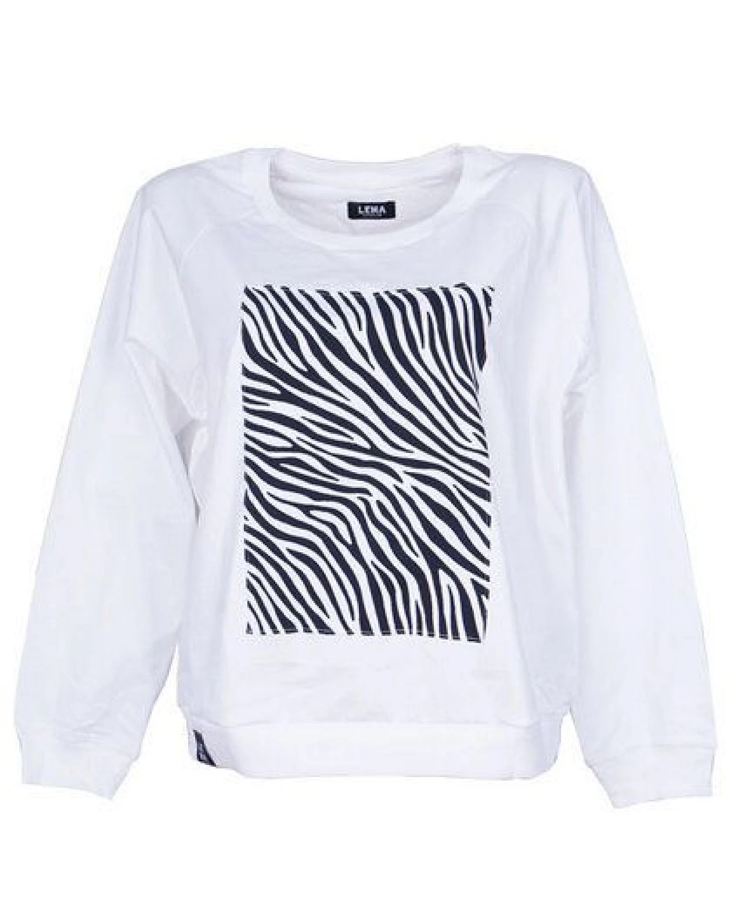Lena Schokolade Sweater weiß Zebra aus Bio-Baumwolle – Ansicht 2