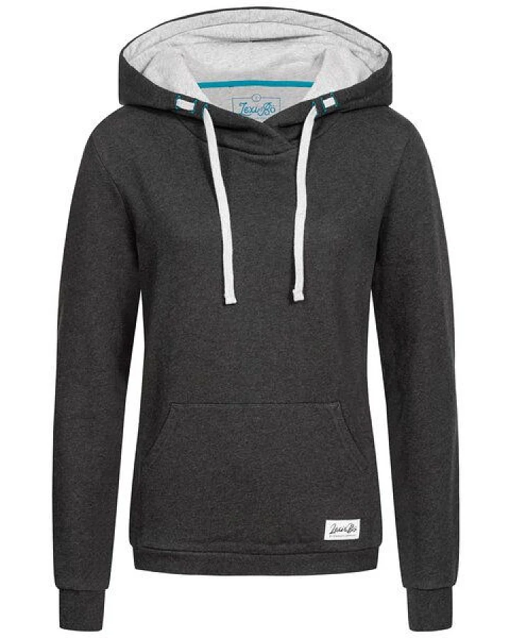 Lexi&Bö Basic Damen Hoodie Dark Melange