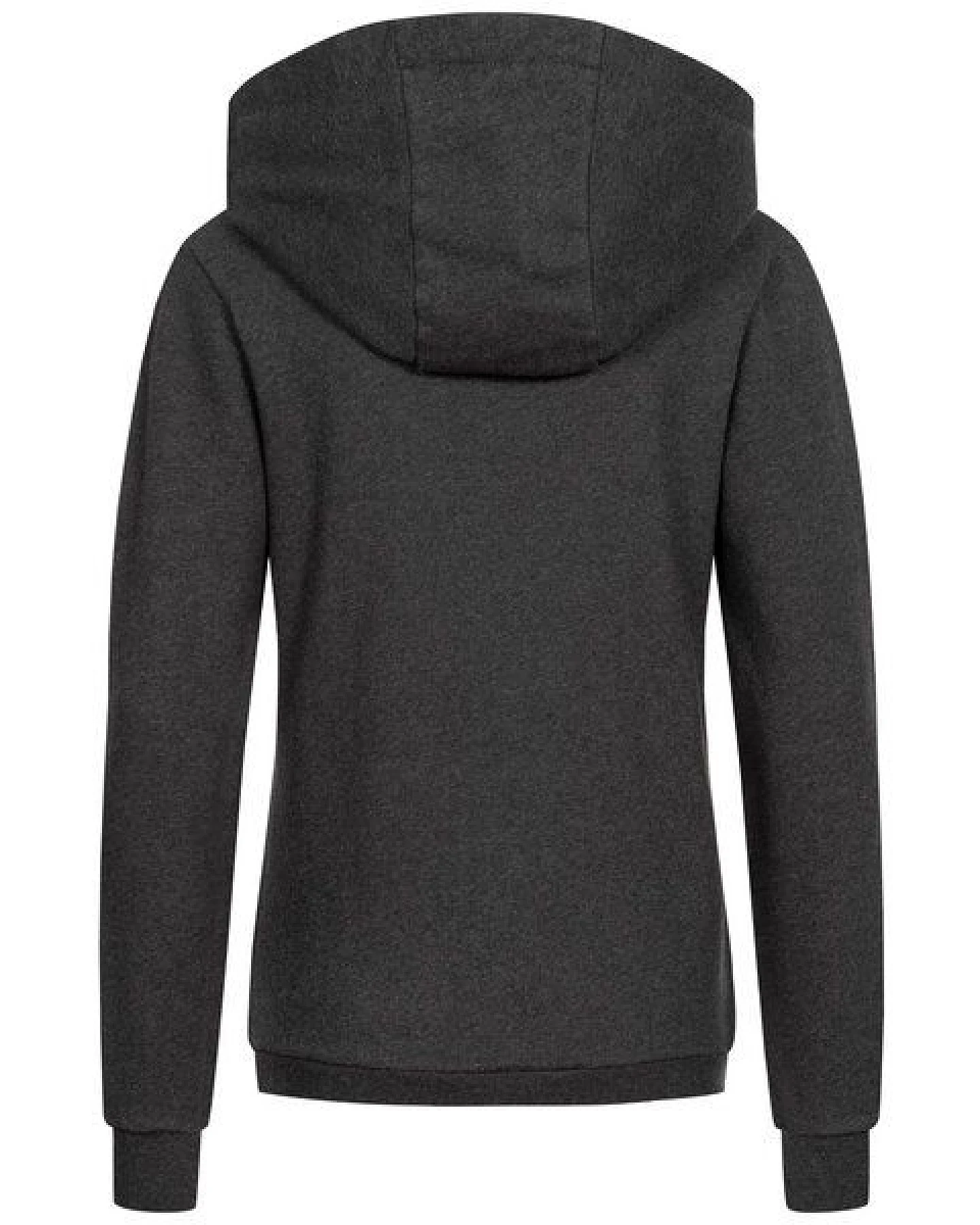 Lexi&Bö Basic Damen Hoodie Dark Melange – Ansicht 2