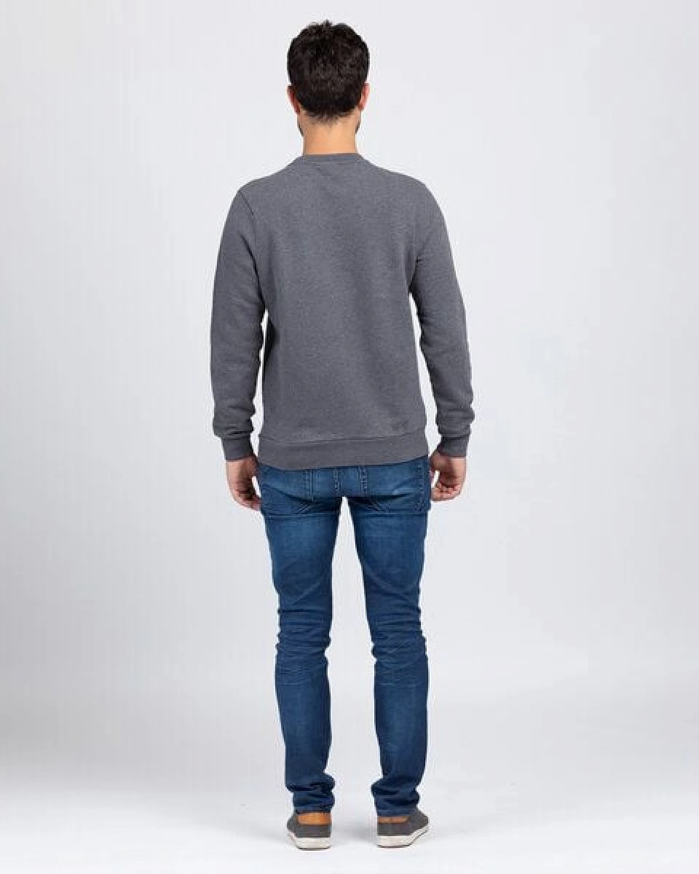 Lexi&Bö Herren Sweater mid grey melange – Ansicht 3