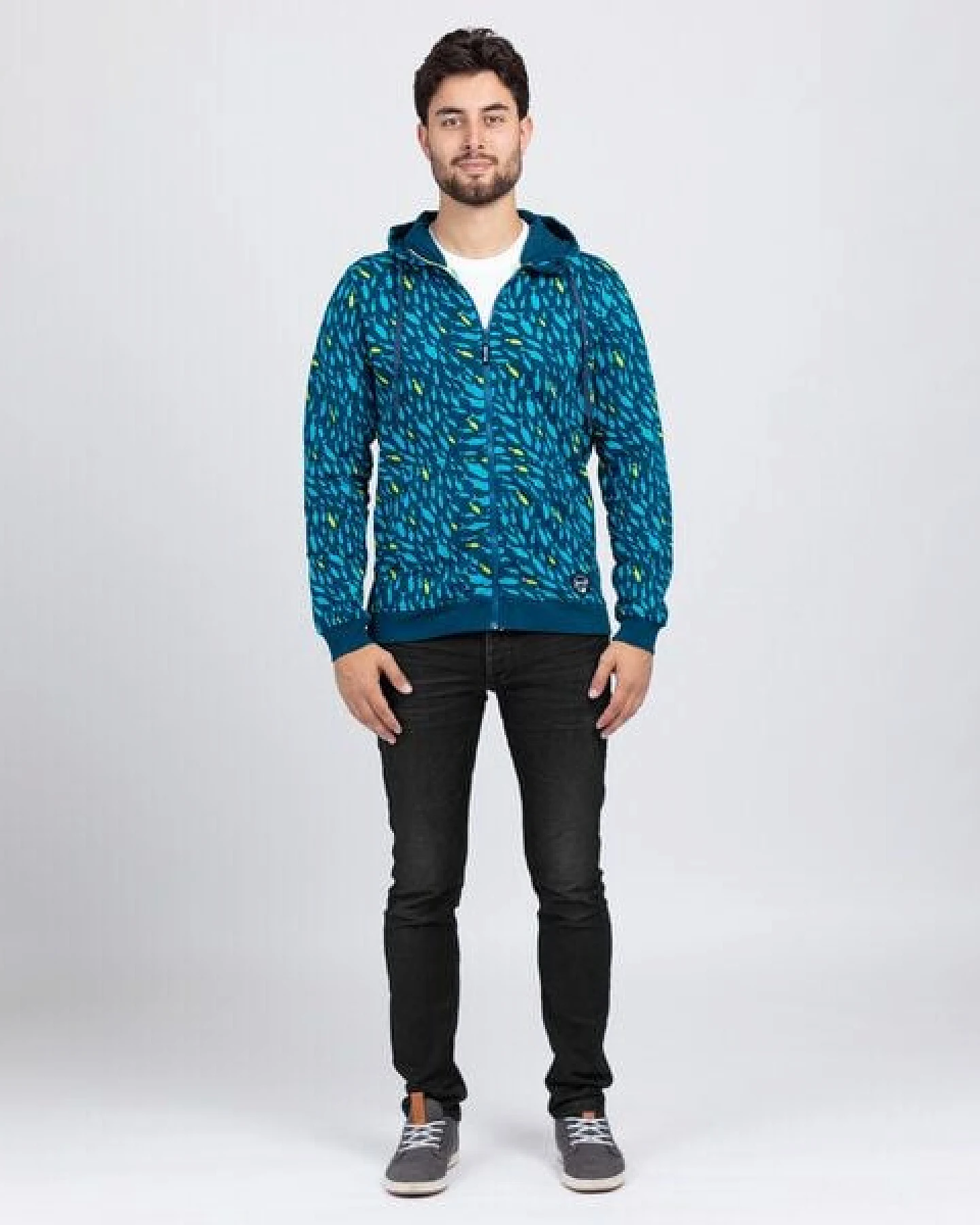 Lexi&Bö School of fish Zip Hoodie Herren – Ansicht 2