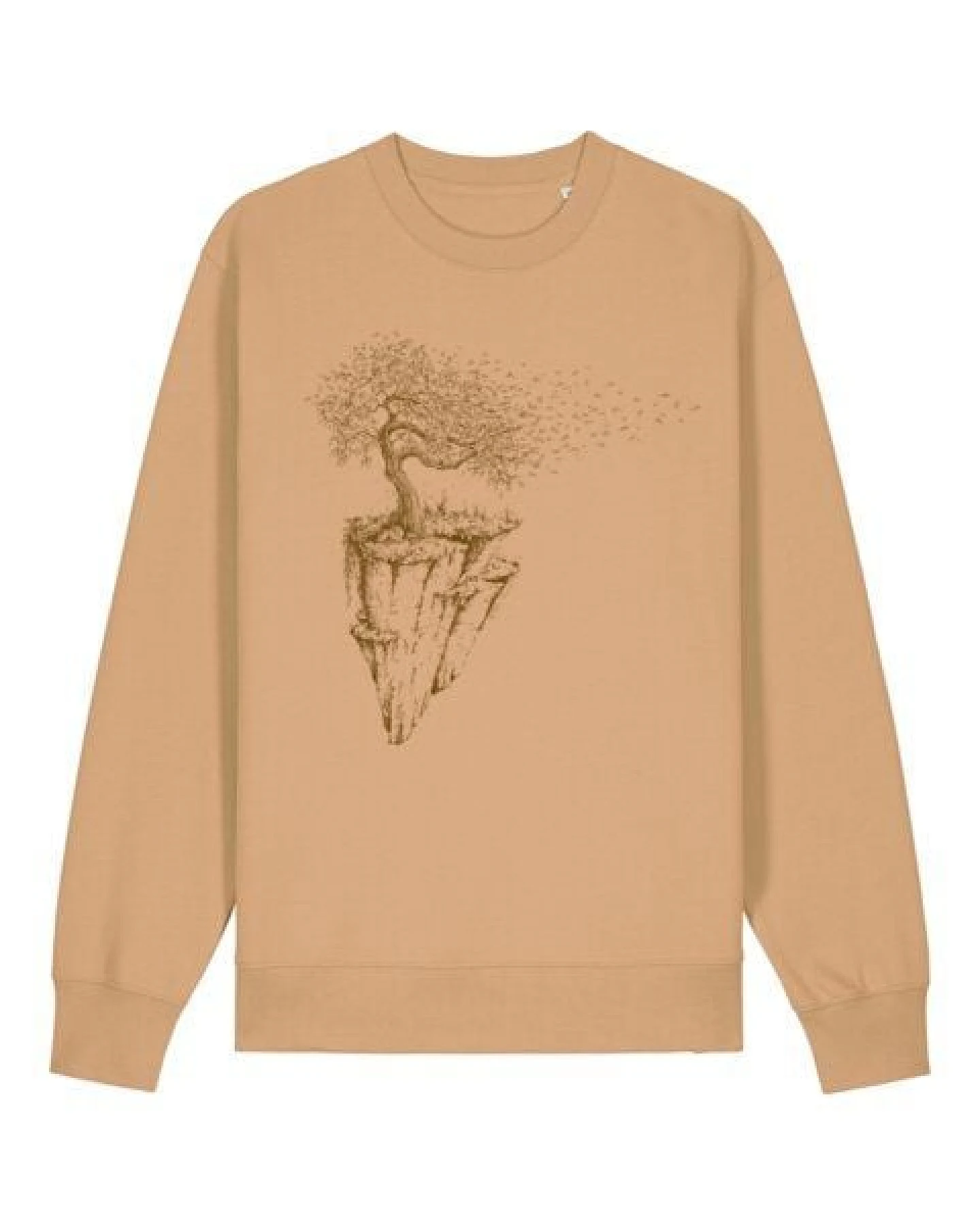 Life-Tree Sweater aus Biobaumwolle Fairwear Unisex "Maple Island" in Latte – Ansicht 4