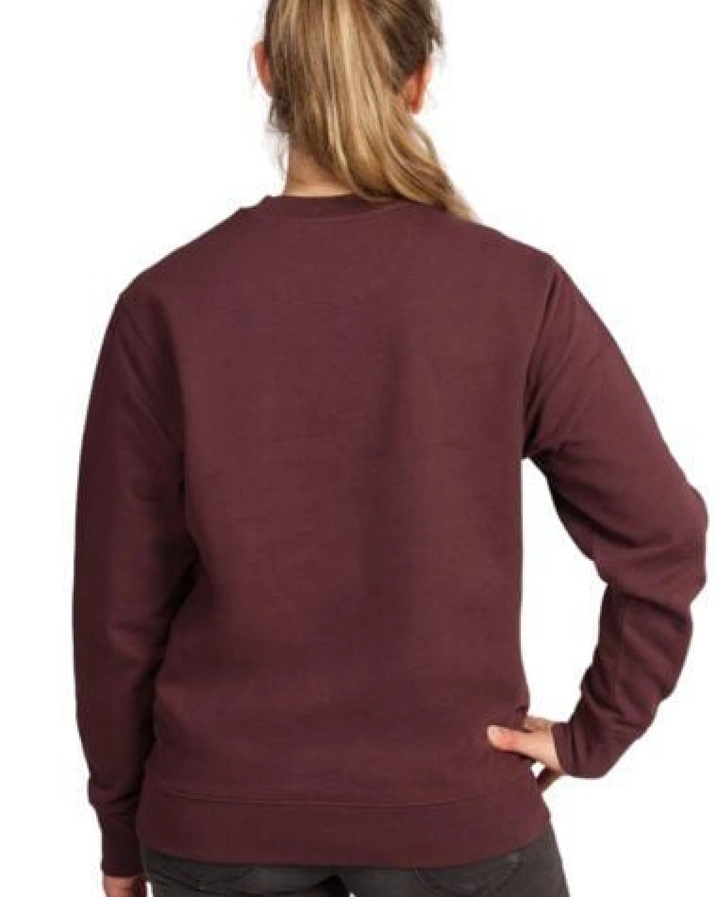 Life-Tree Sweater aus Biobaumwolle Fairwear Unisex "Maple Island" in Red Brown – Ansicht 4