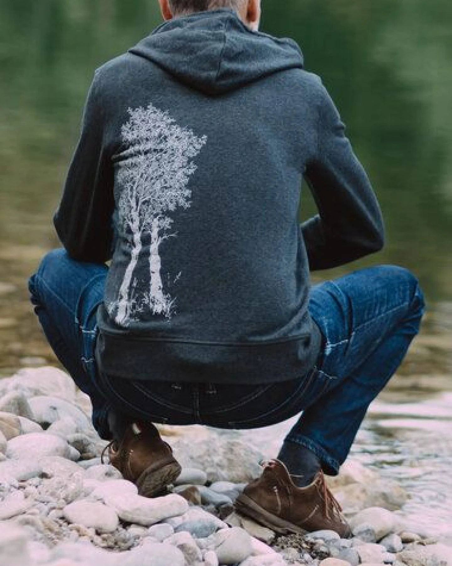 Life-Tree Organic Fairwear Zipper Unisex Birke – Ansicht 4