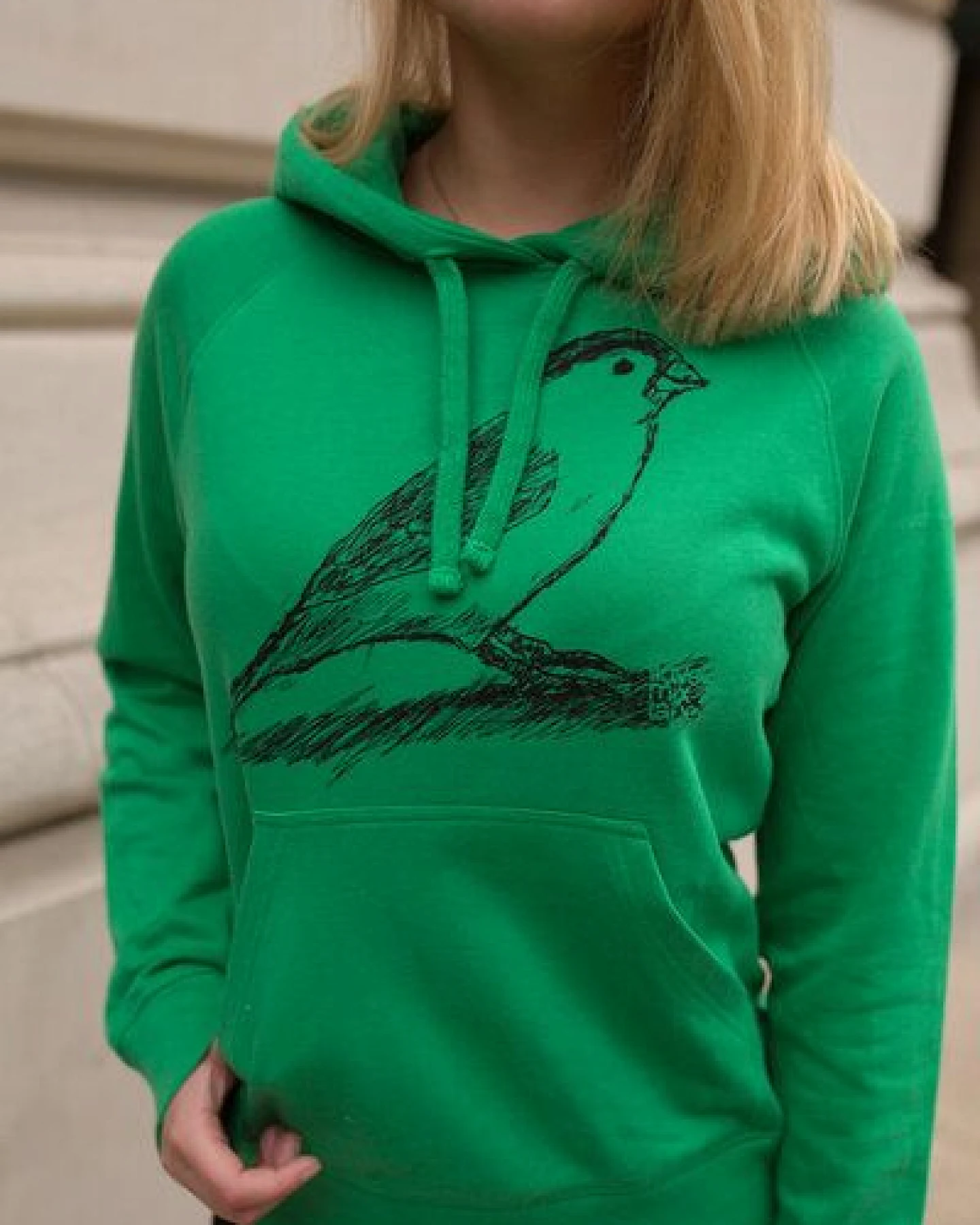 ilovemixtapes Fair gehandelter Bio Frauen Hoodie "Spatz" vegan, organic & fair – Ansicht 2