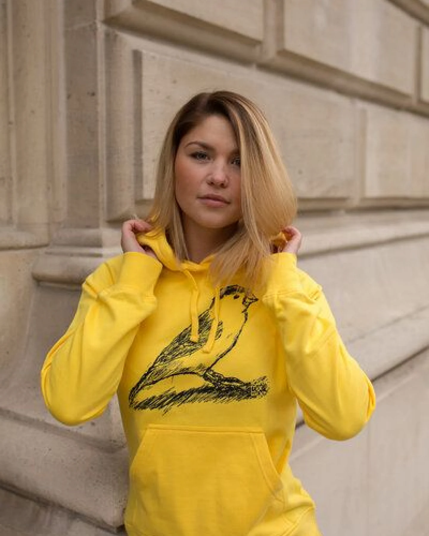 ilovemixtapes Fair gehandelter Bio Frauen Hoodie "Spatz" vegan, organic & fair – Ansicht 2