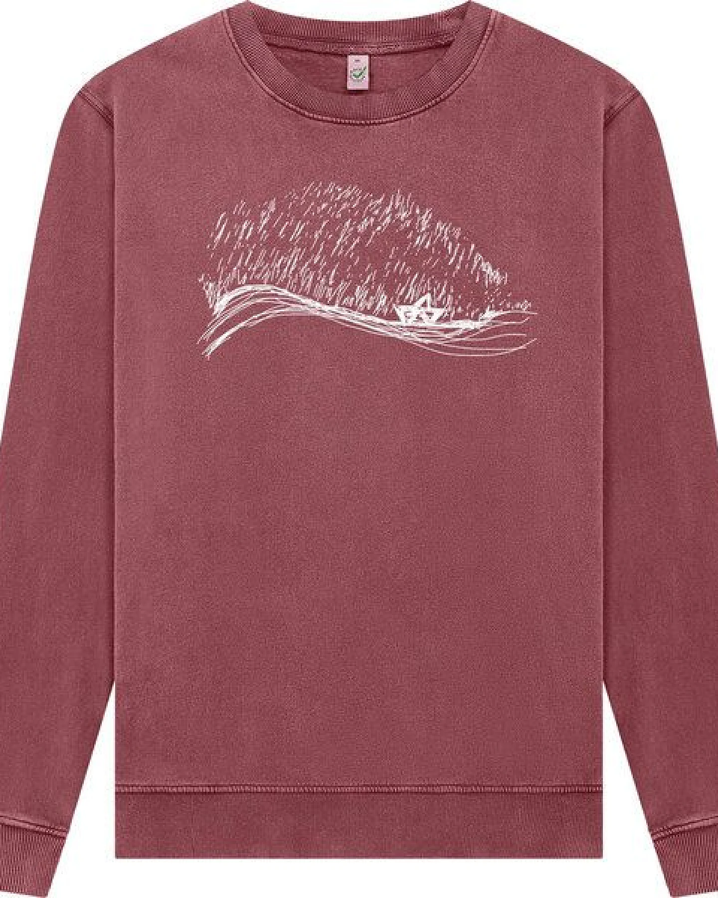ilovemixtapes Stormy Weather – Handbedrucktes Unisex Sweatshirt aus Bio-Baumwolle – Ansicht 2