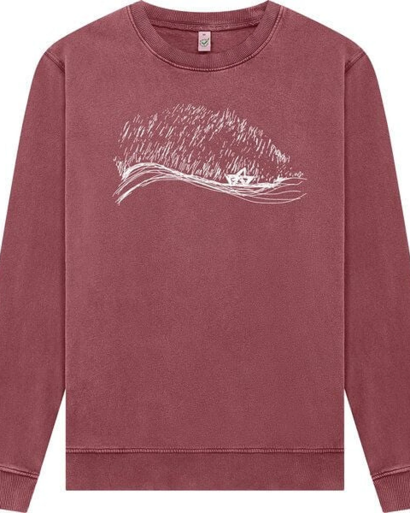 ilovemixtapes Stormy Weather – Handbedrucktes Unisex Sweatshirt aus Bio-Baumwolle – Ansicht 2