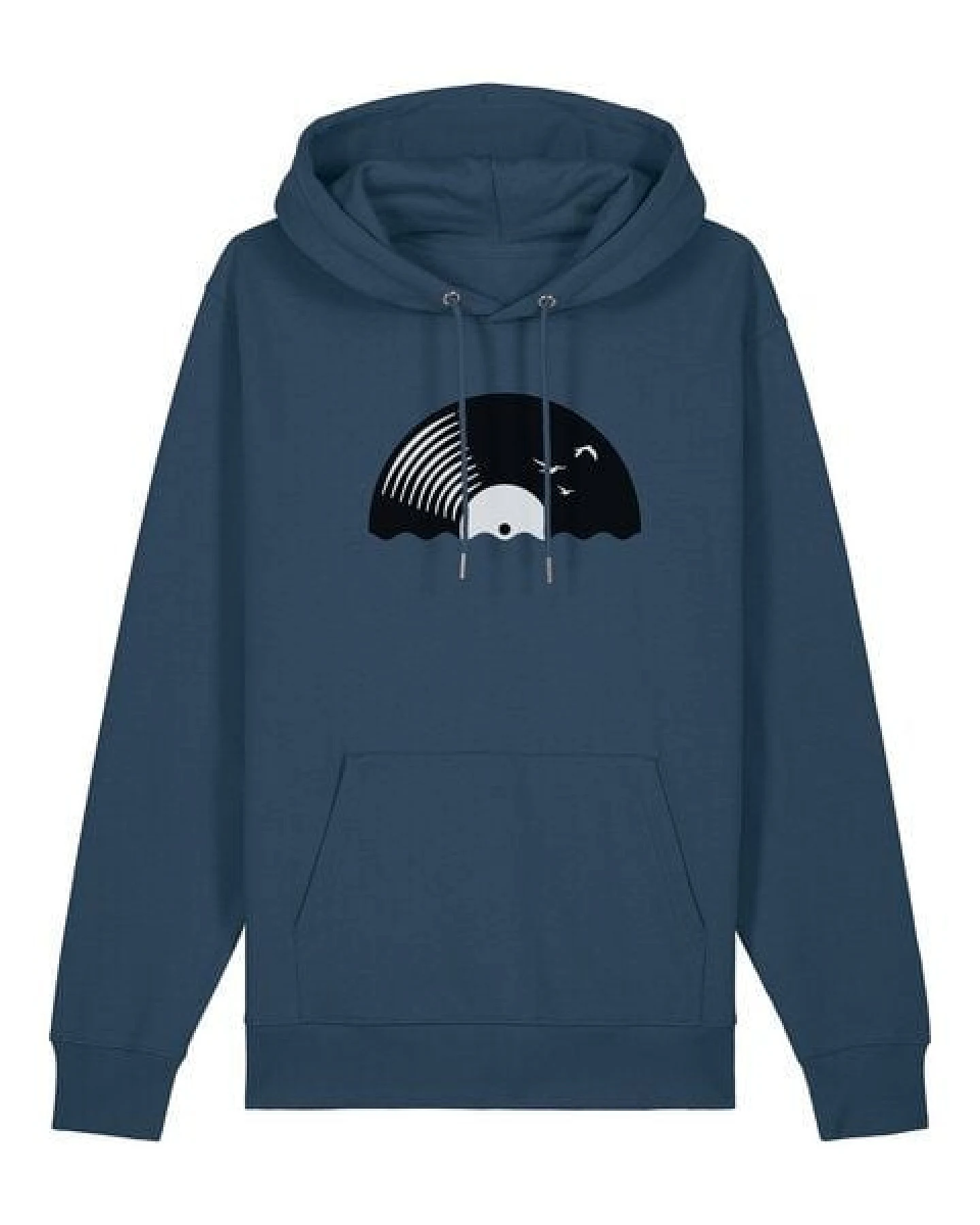 ilovemixtapes Unisex Hoodie „Vinyl Sun“ aus 100 % Bio-Baumwolle – Fair produziert mit Schallplatten-Motiv – Ansicht 4