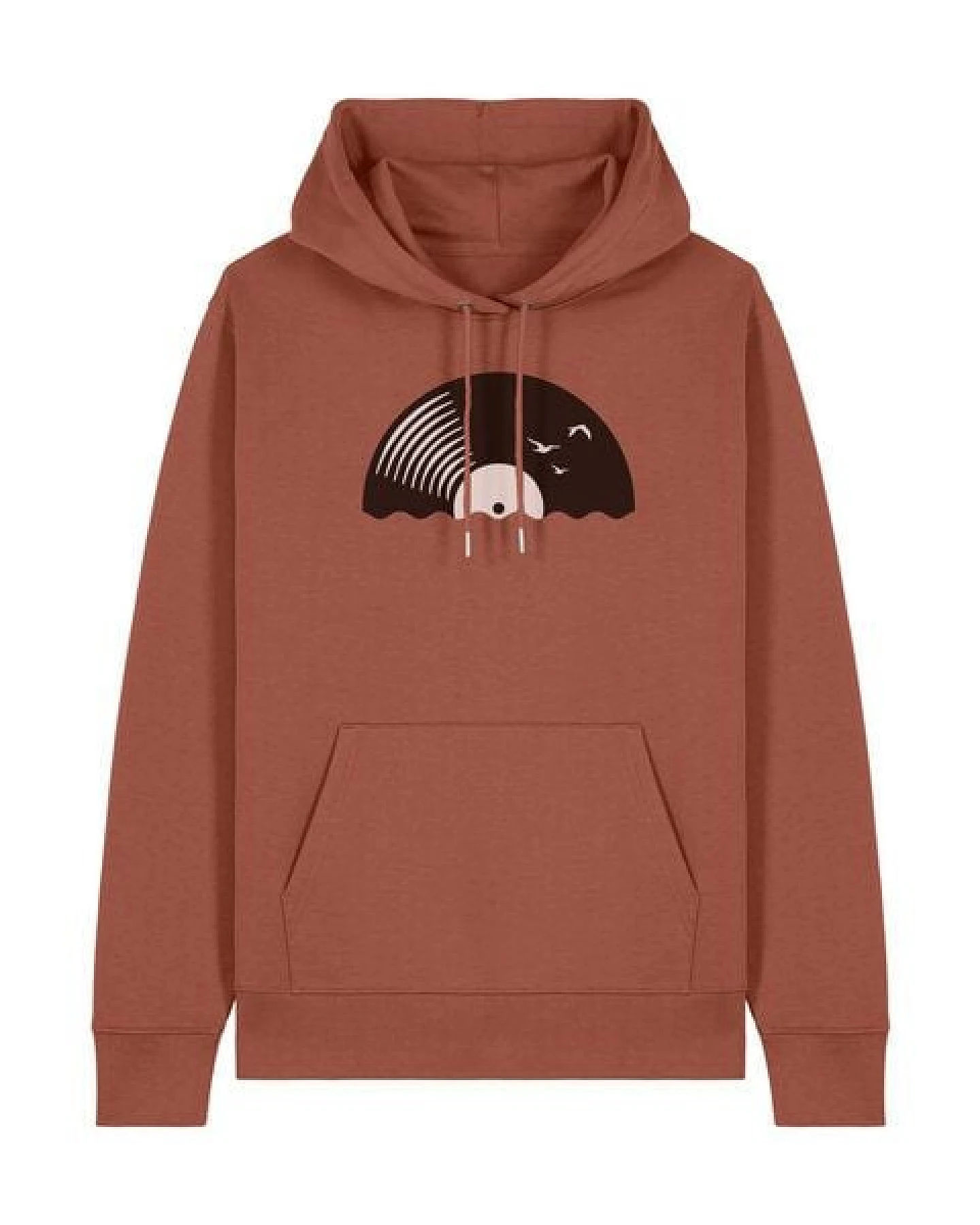 ilovemixtapes Unisex Hoodie „Vinyl Sun“ aus 100 % Bio-Baumwolle – Fair produziert mit Schallplatten-Motiv – Ansicht 4