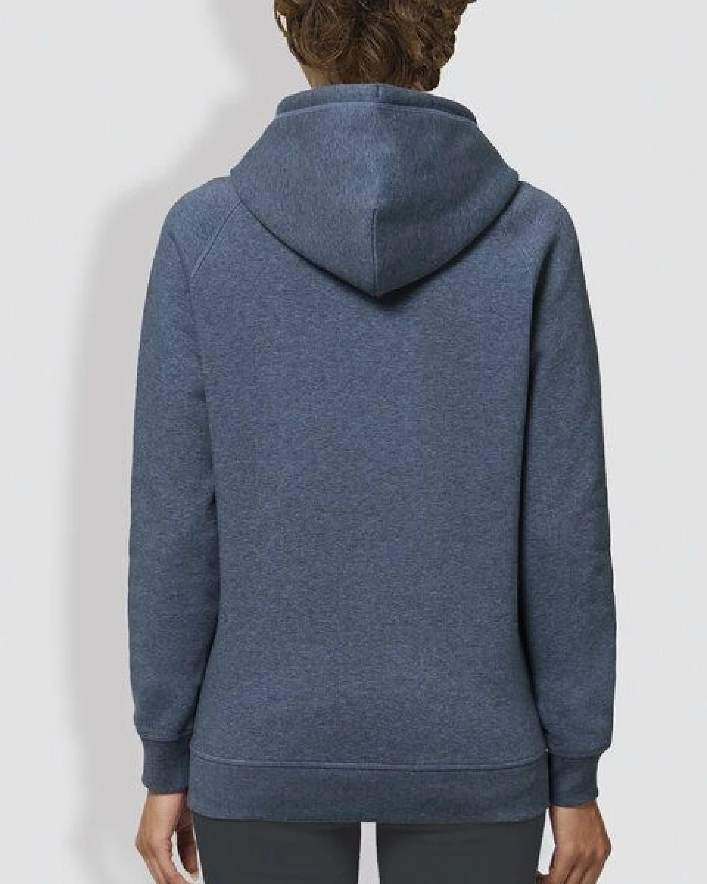 little kiwi Damen Hoodie, "Auf der Spitze", Dark Heather Blue – Ansicht 2