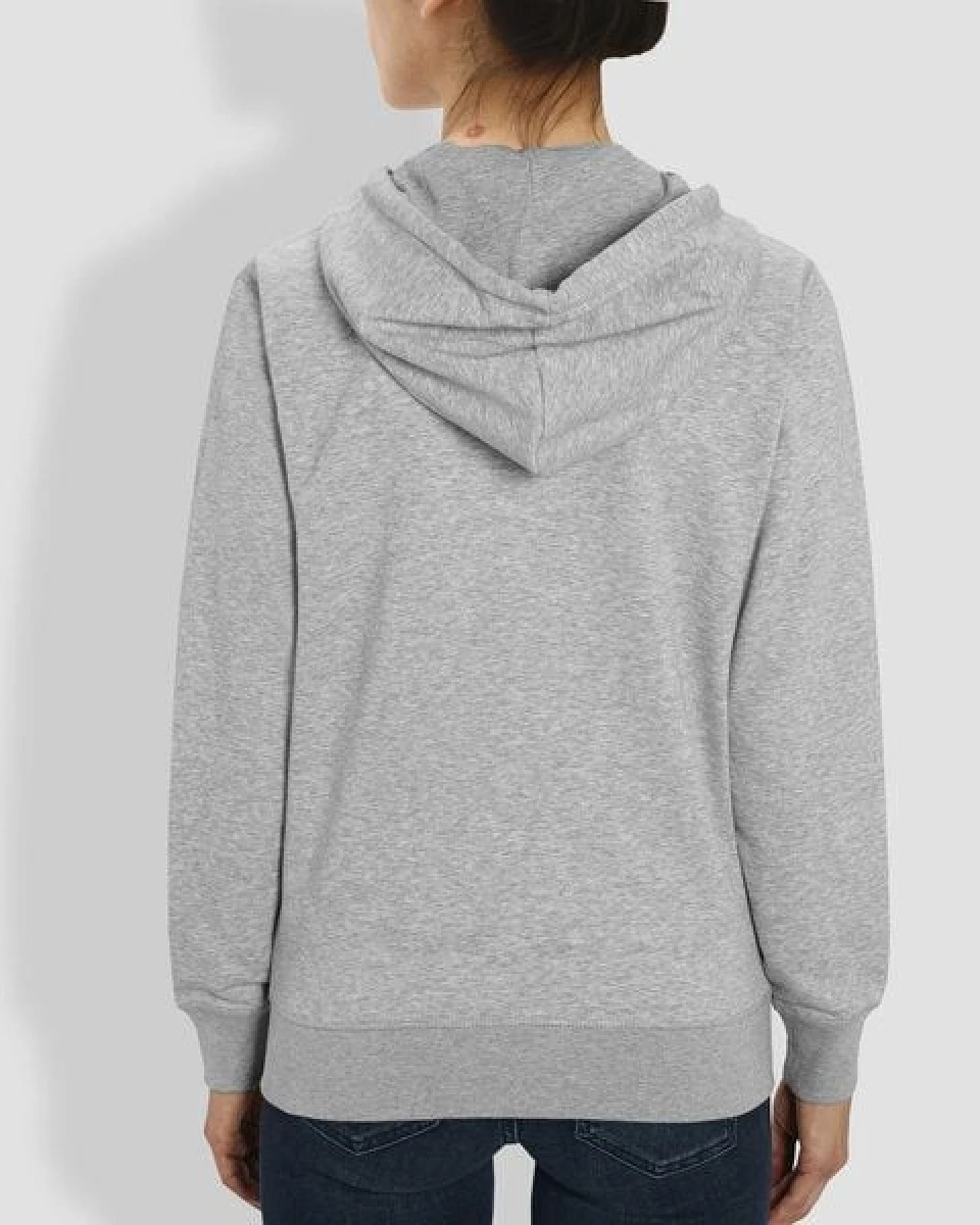 little kiwi Damen Hoodie, "Auf der Spitze", Heather Grey – Ansicht 3