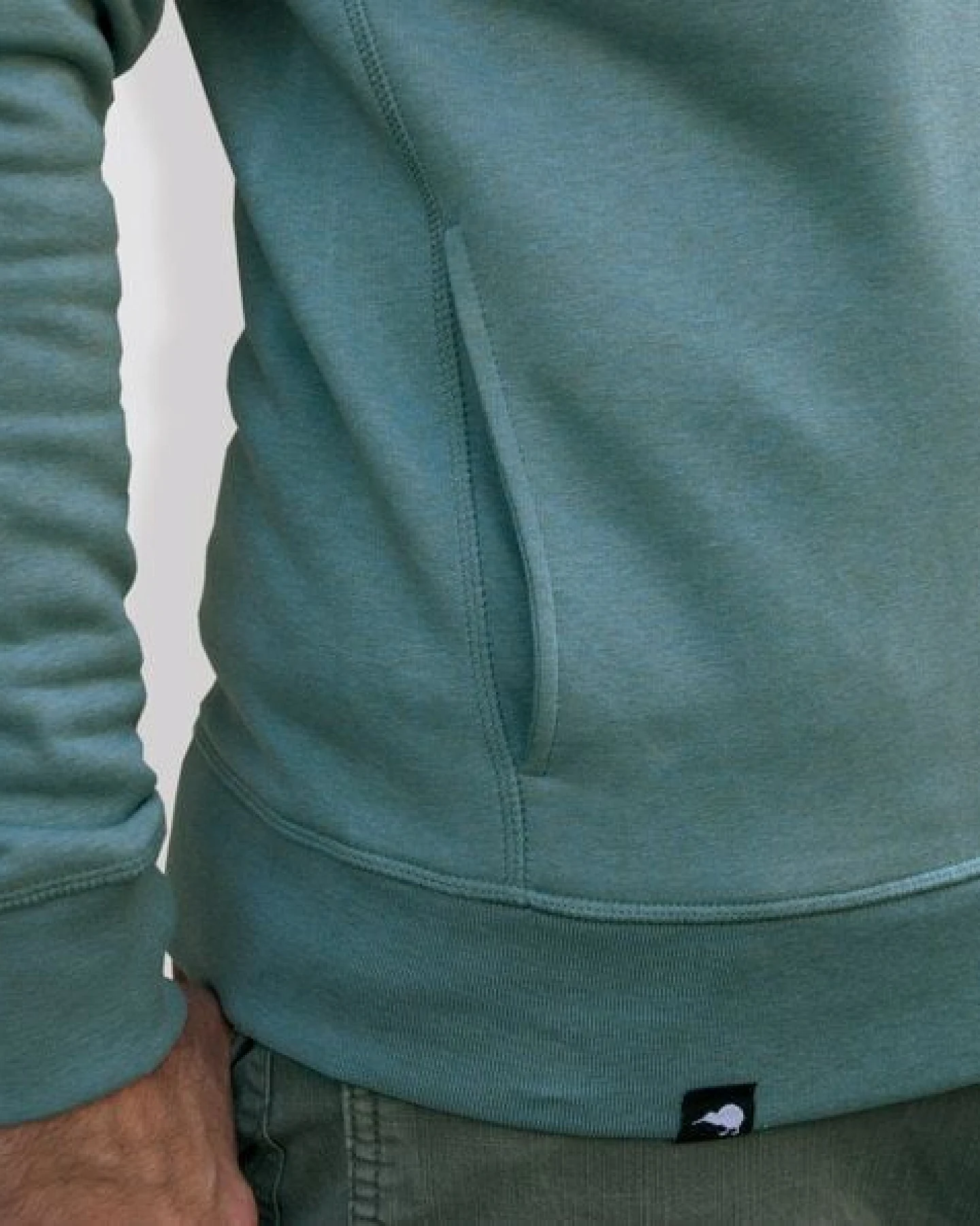 little kiwi Damen Hoodie, "Bewegung", Eucalyptus – Ansicht 4