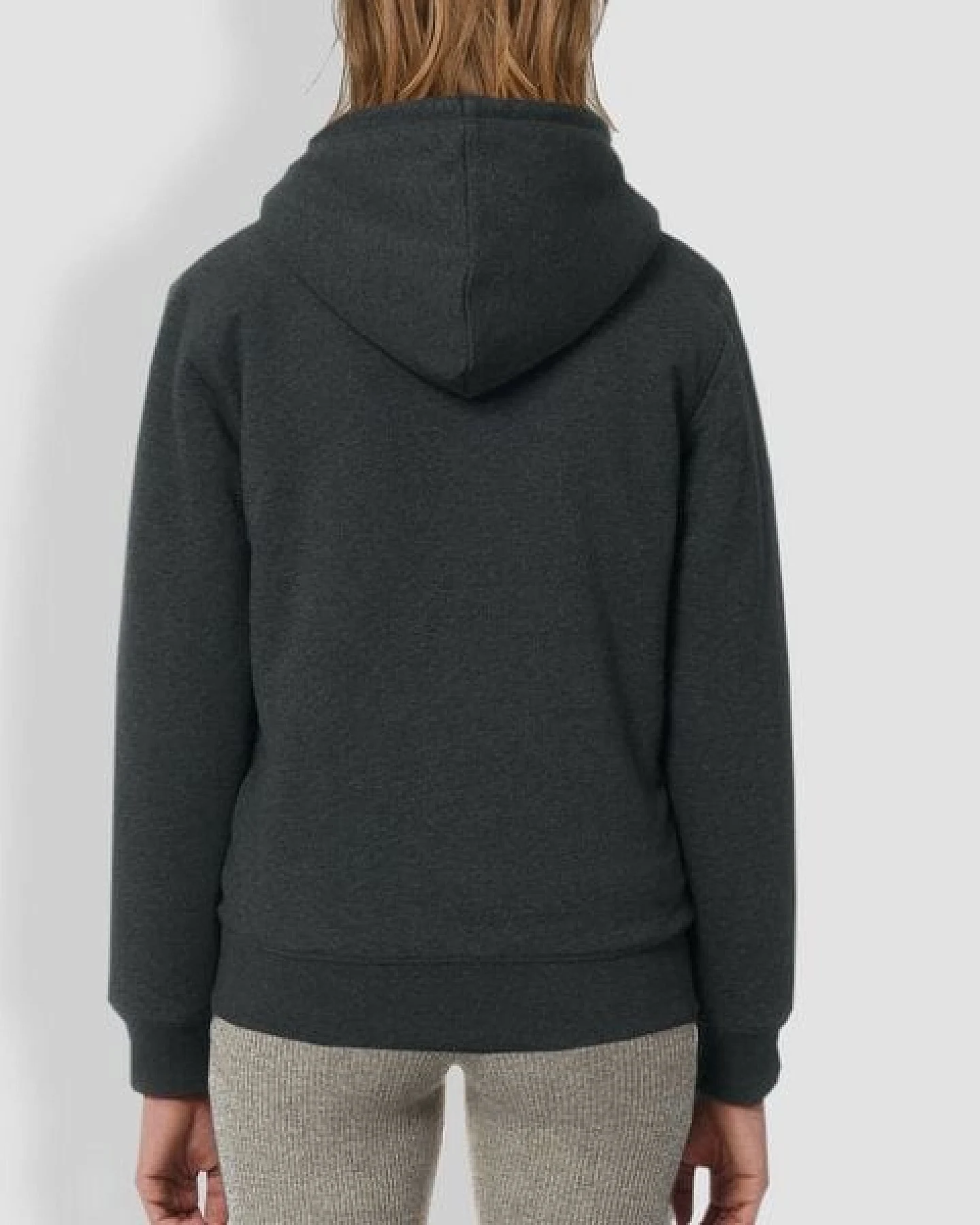 little kiwi Damen Hoodie, "Eingerahmt", Dark Heather Grey – Ansicht 2