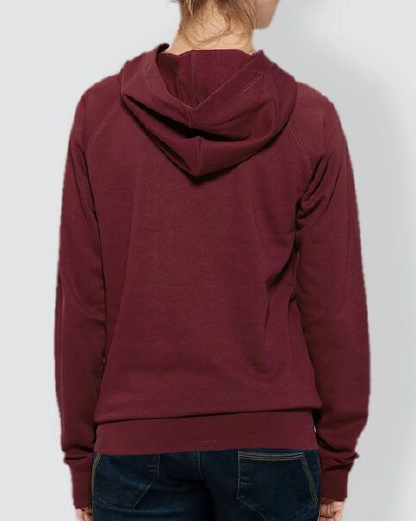little kiwi Damen Hoodie, "Kleiner Kiwi", Burgundy – Ansicht 3