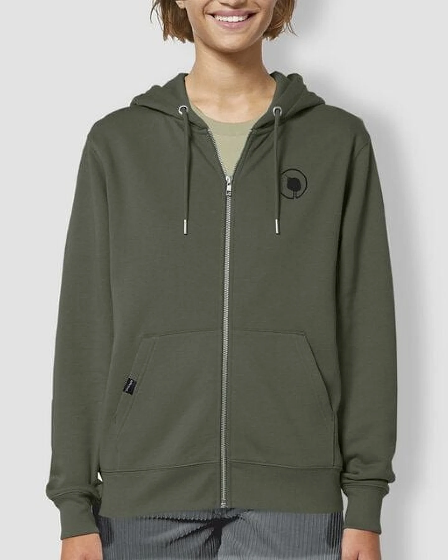 little kiwi Frau Hoodie, "Kleiner Kiwi", Khaki – Ansicht 2