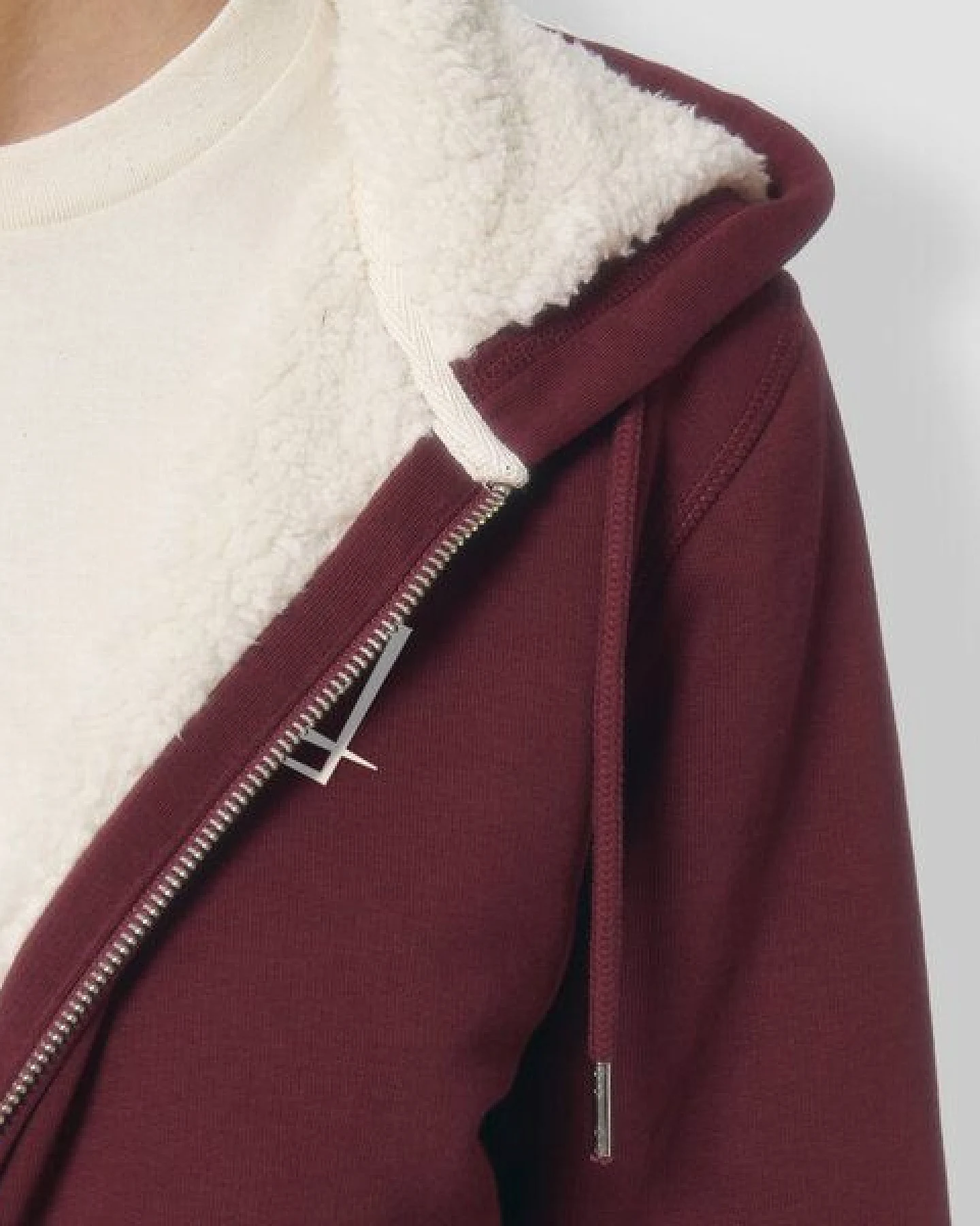 little kiwi Herren Hoodie, "Eingerahmt", Navy, Burgundy – Ansicht 2