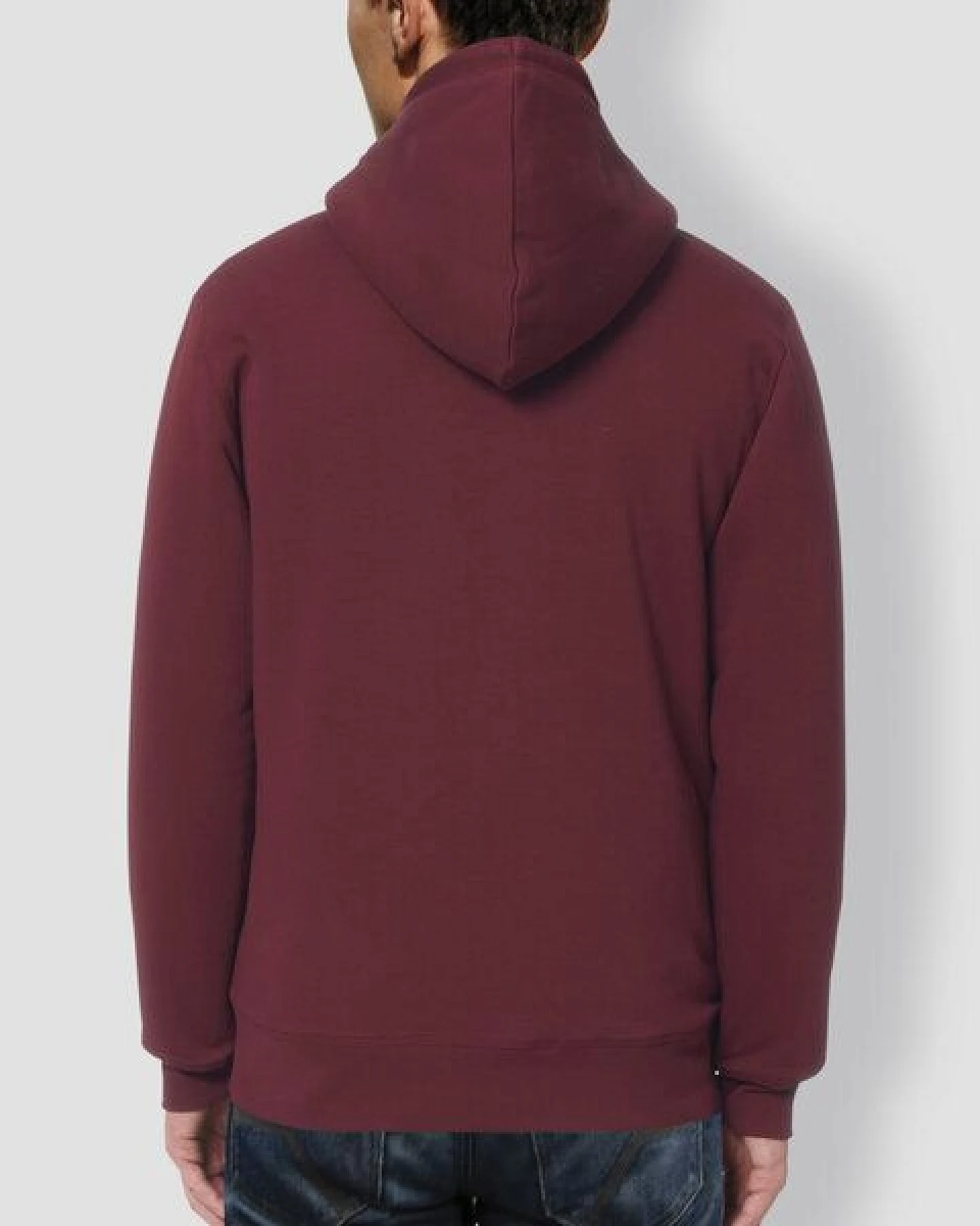 little kiwi Herren Hoodie, "Eingerahmt", Navy, Burgundy – Ansicht 3