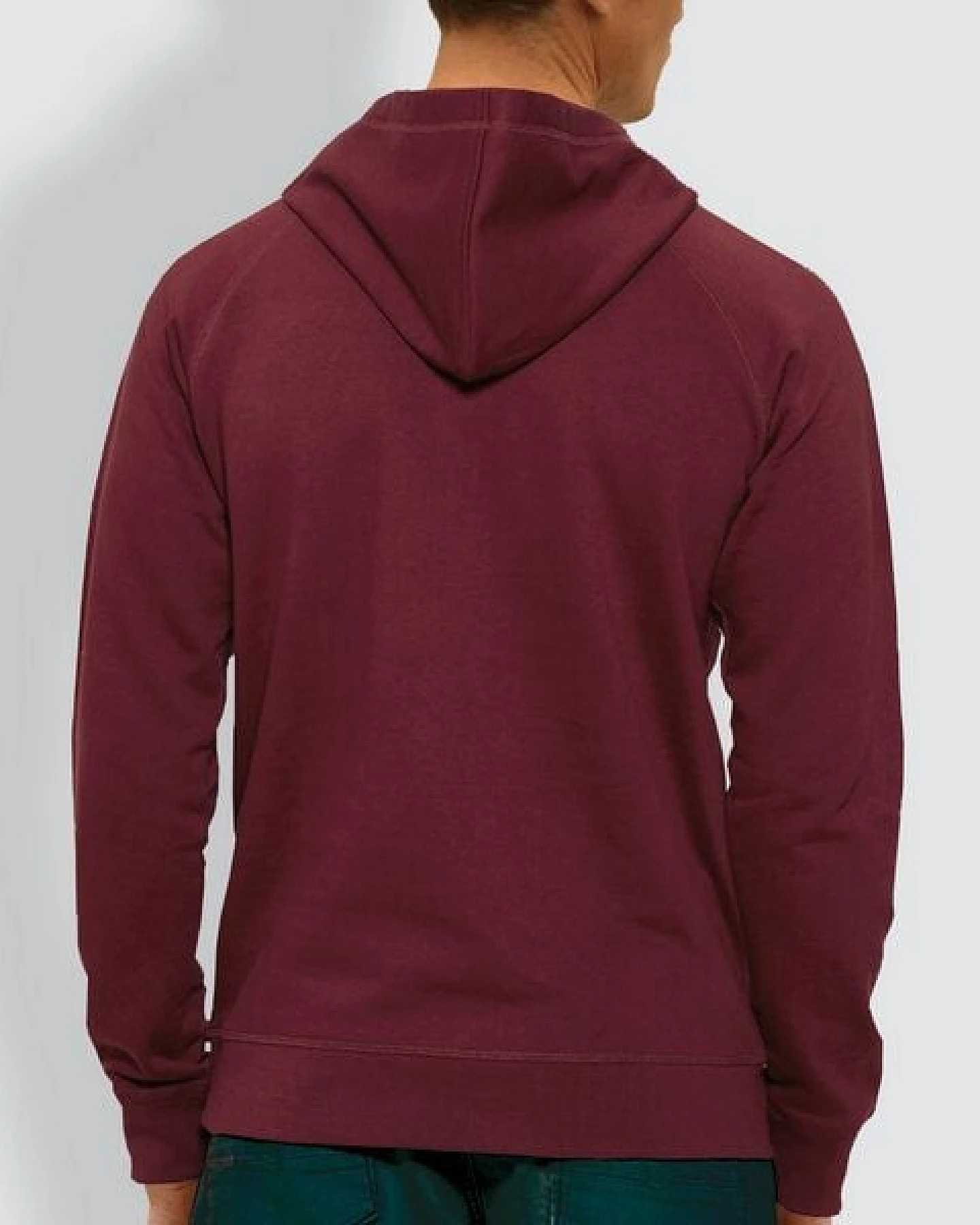 little kiwi Herren Hoodie, "Kleiner Kiwi", Burgundy – Ansicht 3