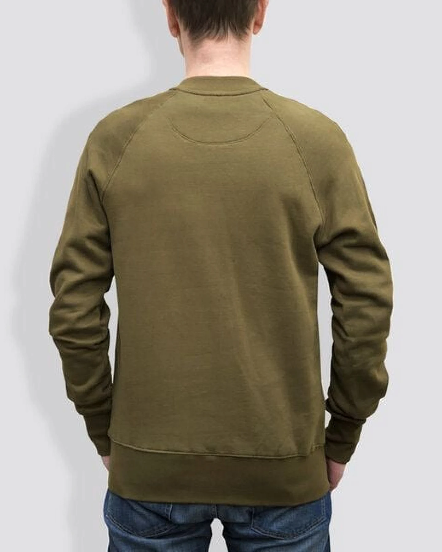 little kiwi Herren Sweater, "Verflechtung", British Khaki – Ansicht 3