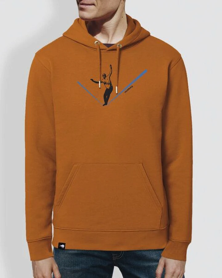 little kiwi Unisex Hoodie, "Slacklining", Roasted Orange