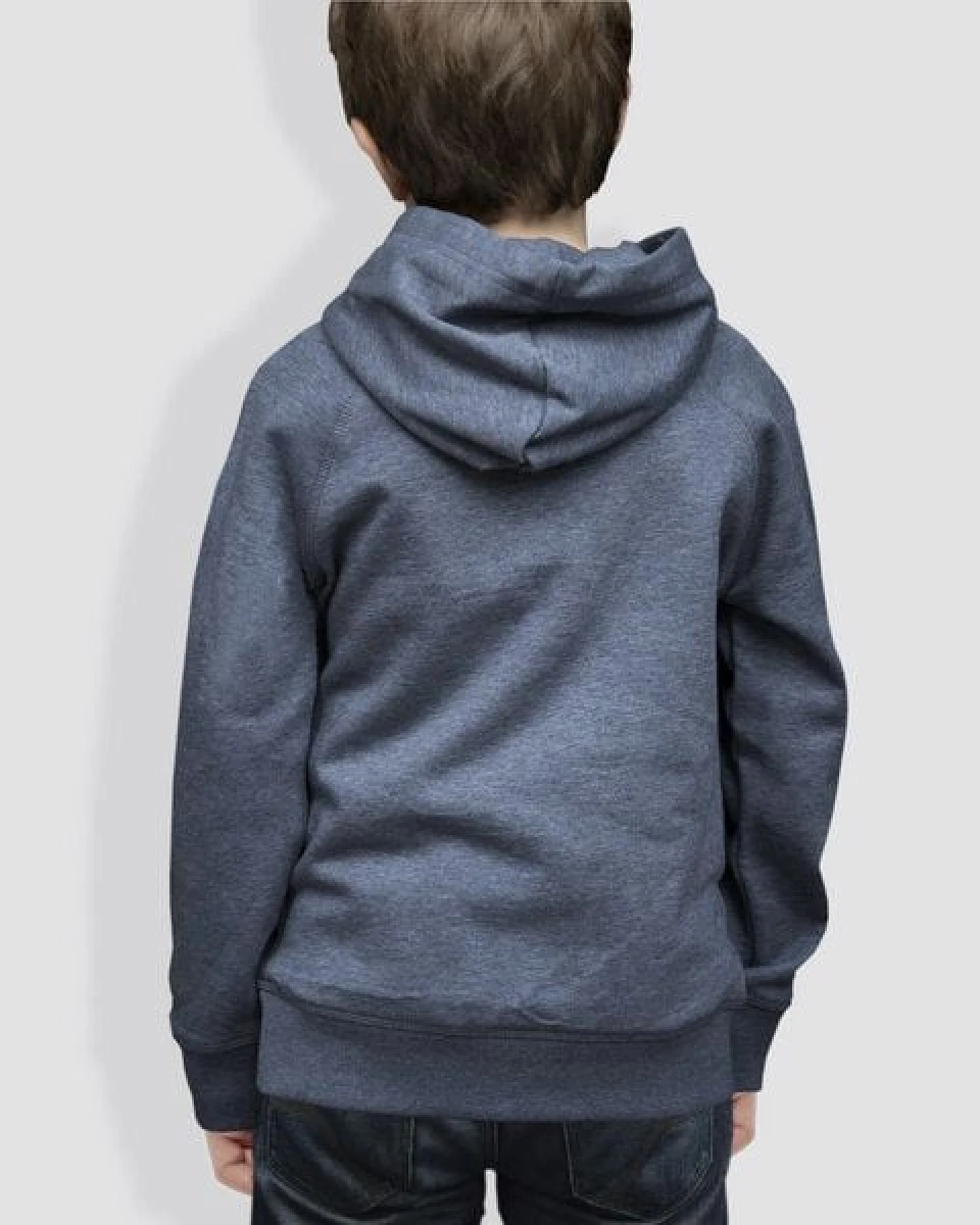 little kiwi Kinder Hoodie, "Fuchs", Mid Heather Blue – Ansicht 4