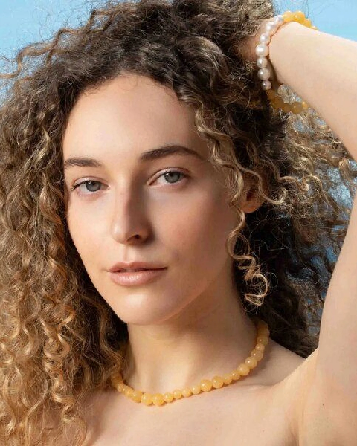 fejn jewelry Kette 'big bead' - Choker mit Halbedelsteinen – Ansicht 2