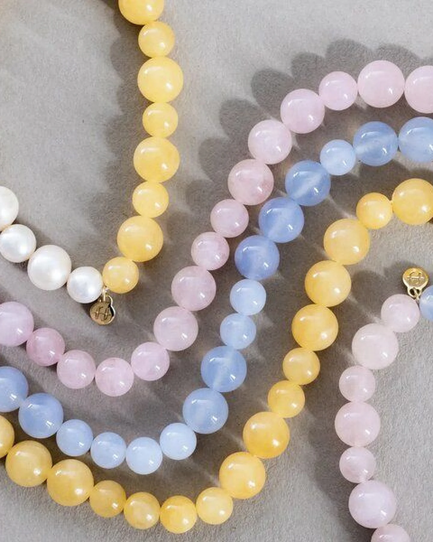 fejn jewelry Kette 'big bead' - Choker mit Halbedelsteinen – Ansicht 3