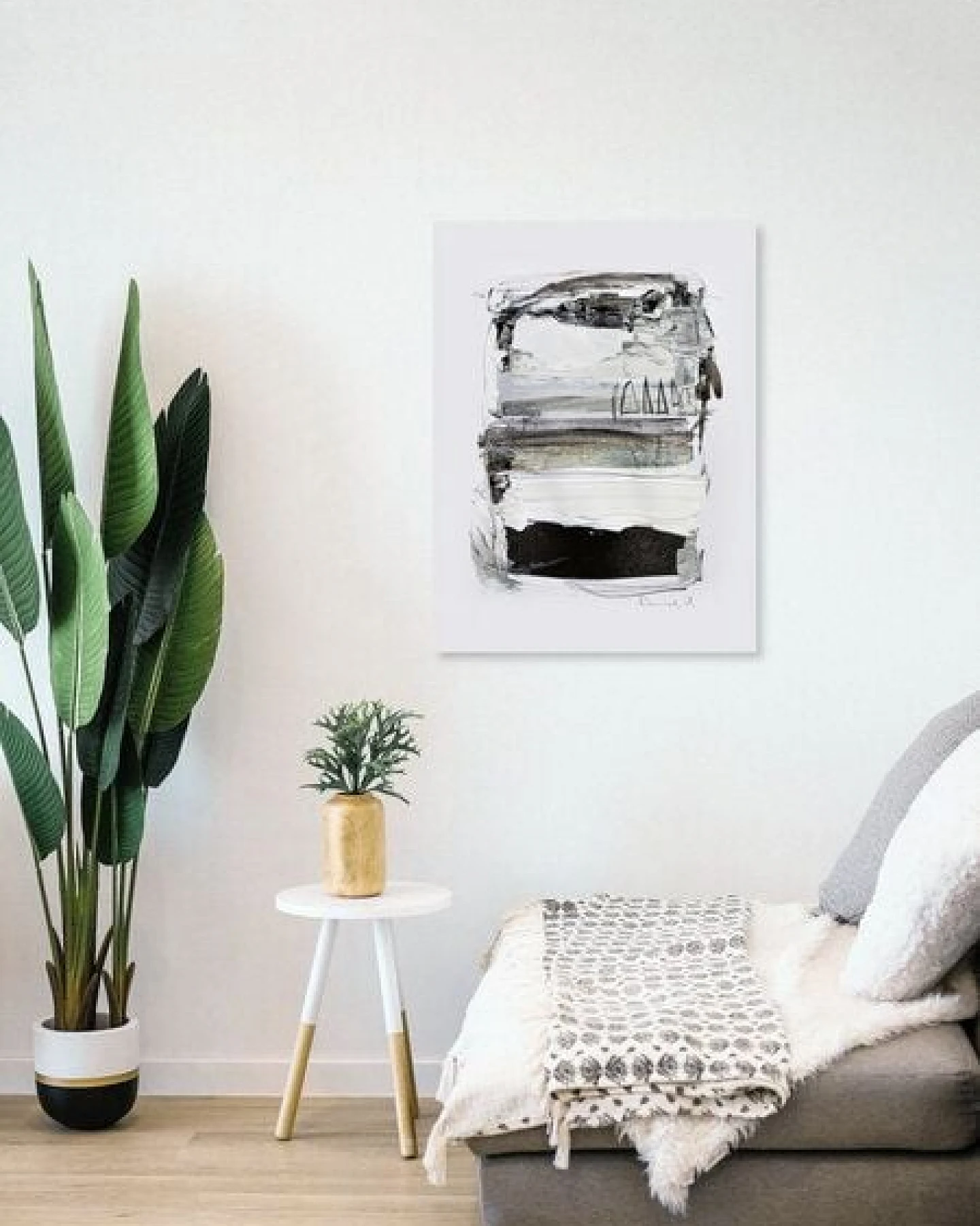 Photocircle Poster / Leinwandbild - Black and White Abstract – Ansicht 4
