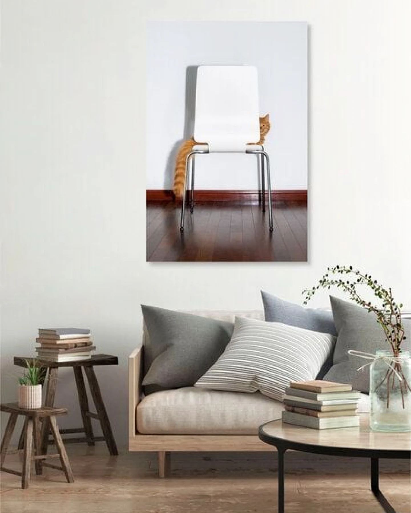 Photocircle Poster / Leinwandbild - Chair Cat – Ansicht 2