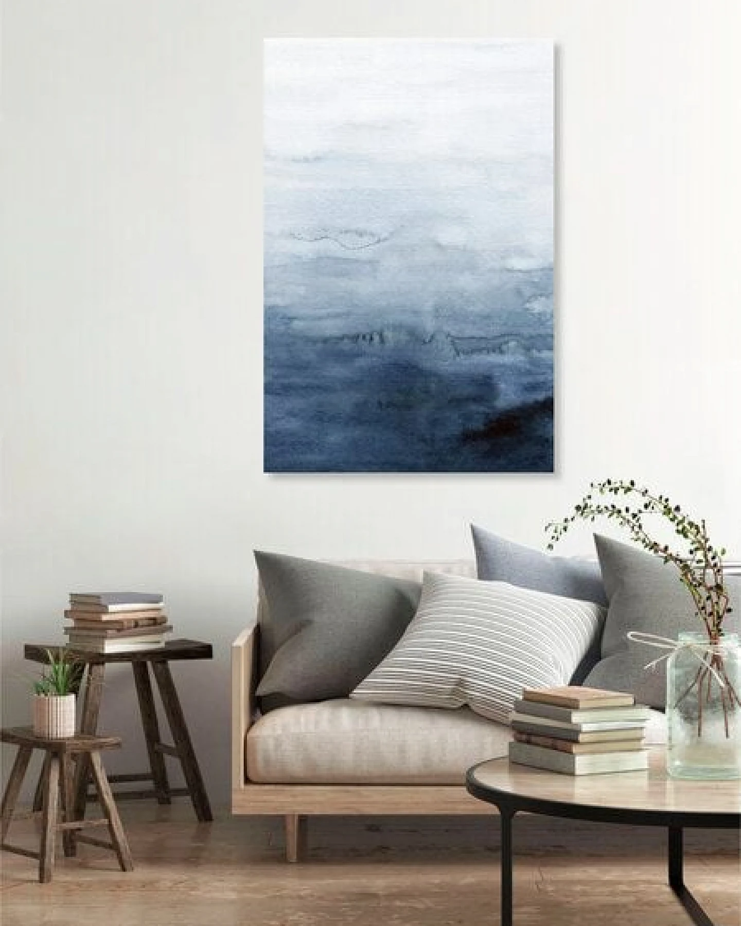 Photocircle Poster / Leinwandbild - Indigo Abstract Painting – Ansicht 2