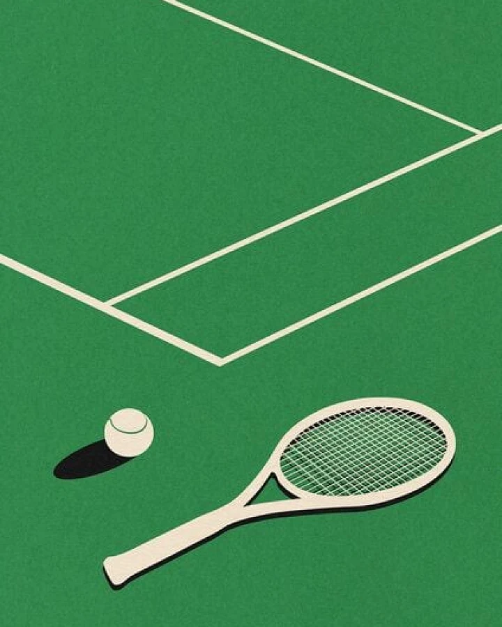 Photocircle Poster / Leinwandbild - Lawn Tennis Club