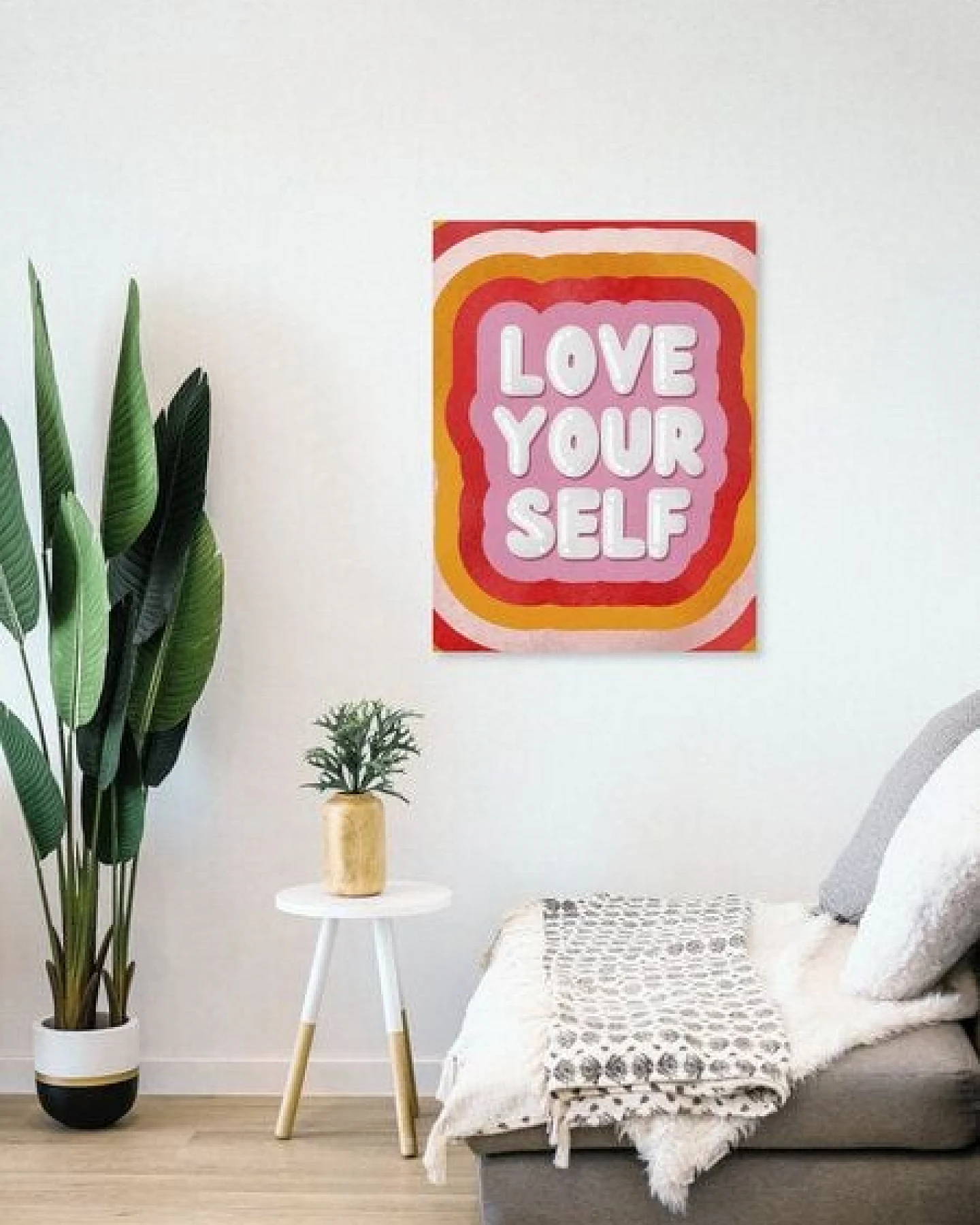 Photocircle Poster / Leinwandbild - Love Yourself retro type – Ansicht 4