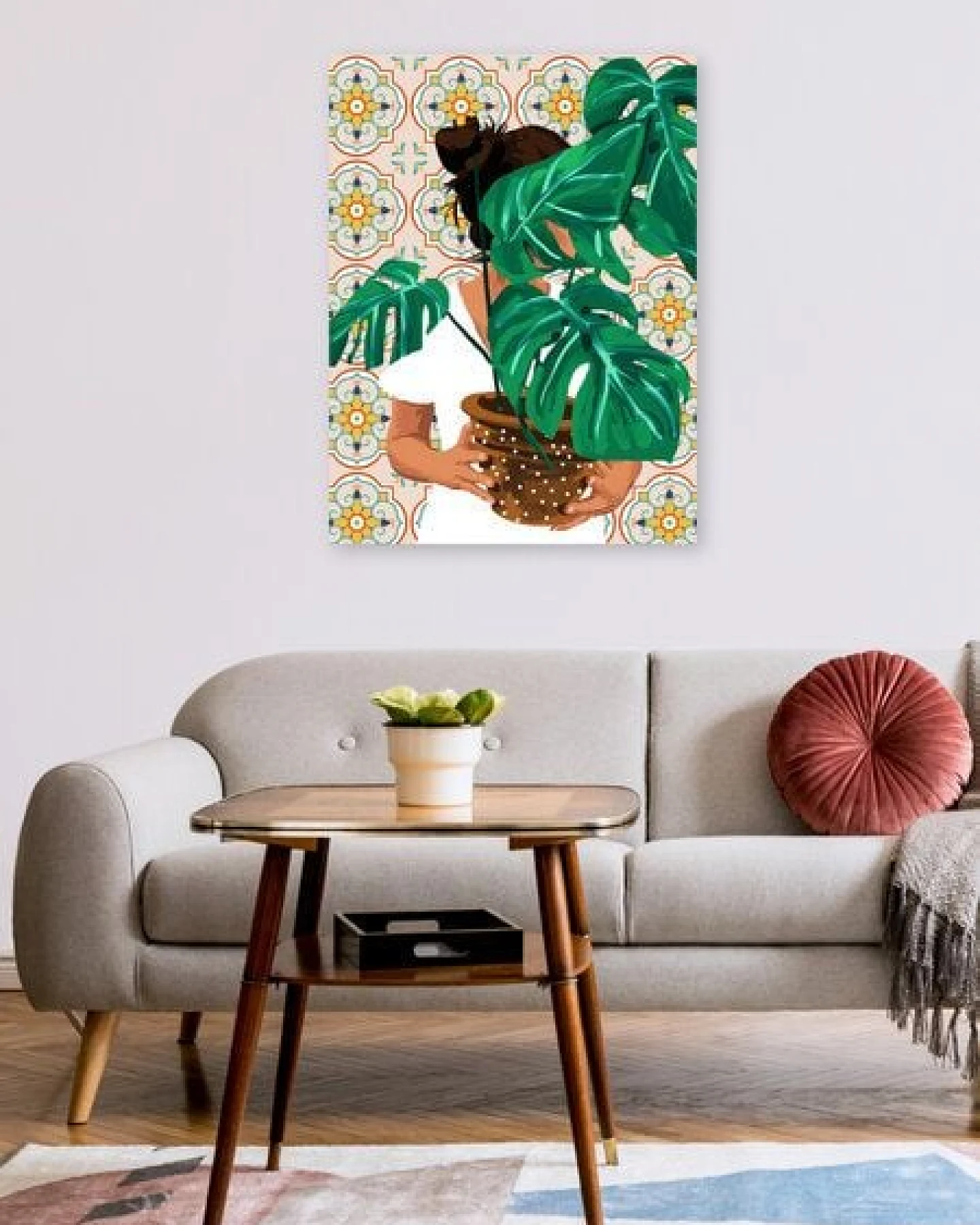 Photocircle Poster / Leinwandbild - Monstera Plant Lady – Ansicht 2