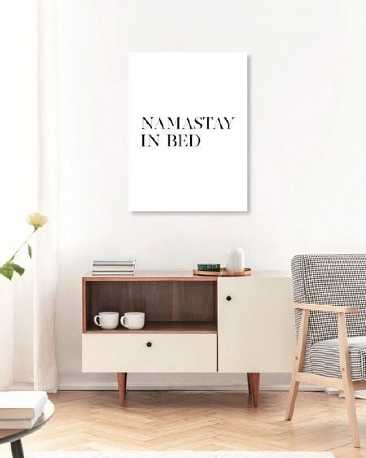 Photocircle Poster / Leinwandbild - Namastay in Bed – Ansicht 3