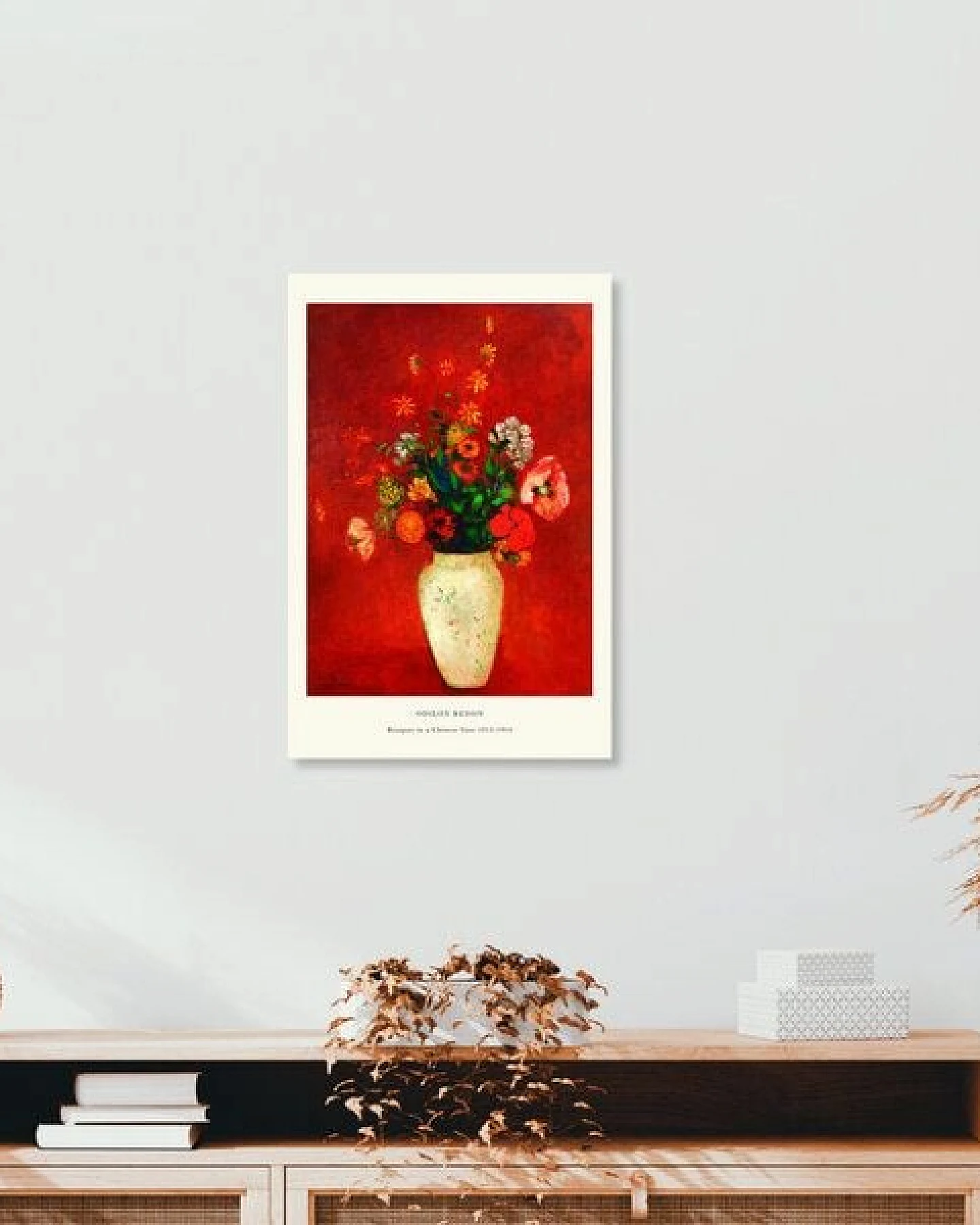 Photocircle Poster / Leinwandbild - Odilon Redon Ausstellungsposter - Blumenbouquet in Chinesischer Vase – Ansicht 3