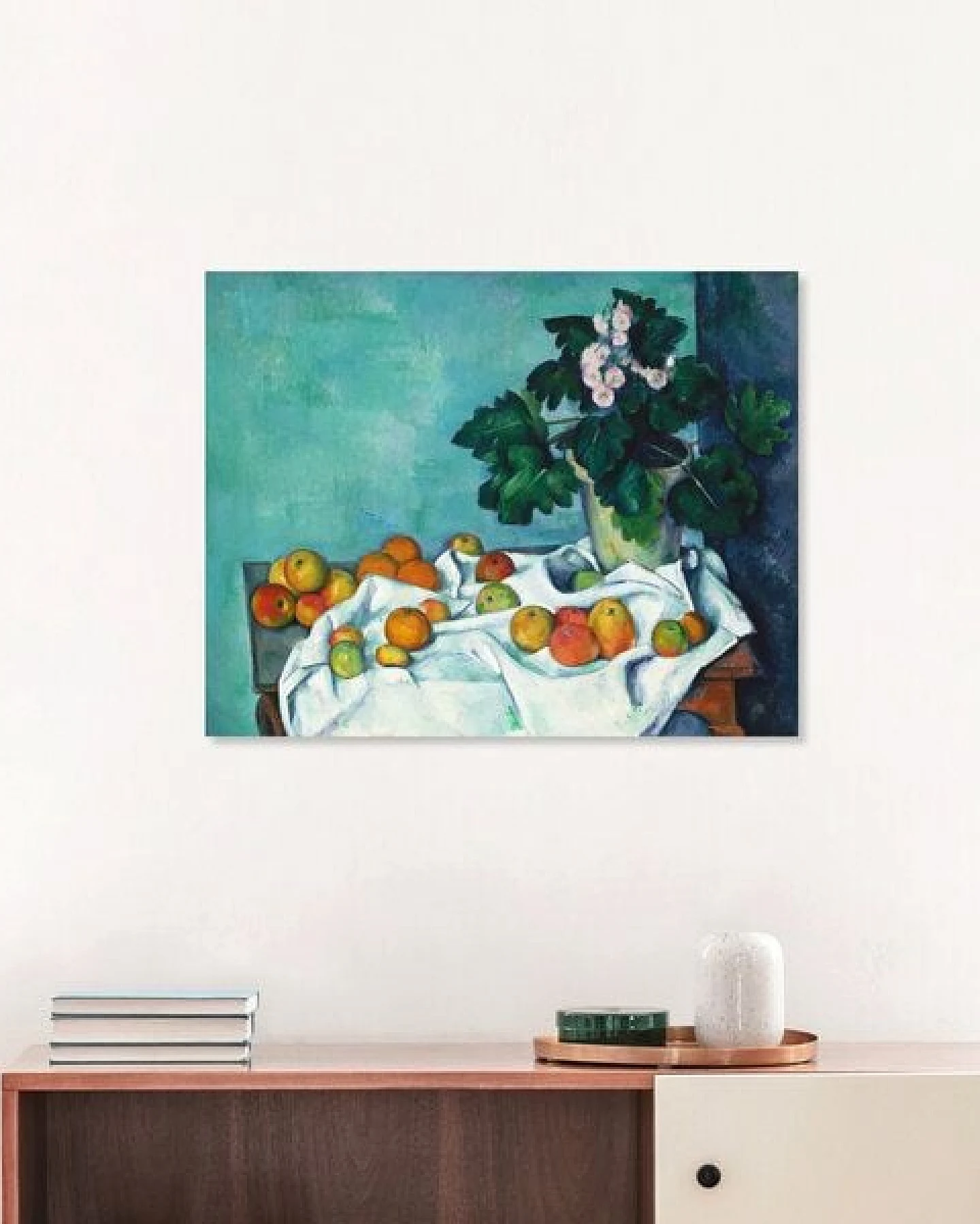 Photocircle Poster / Leinwandbild - Paul Cézanne: Stillleben mit Äpfeln und einem Topf Primeln – Ansicht 3