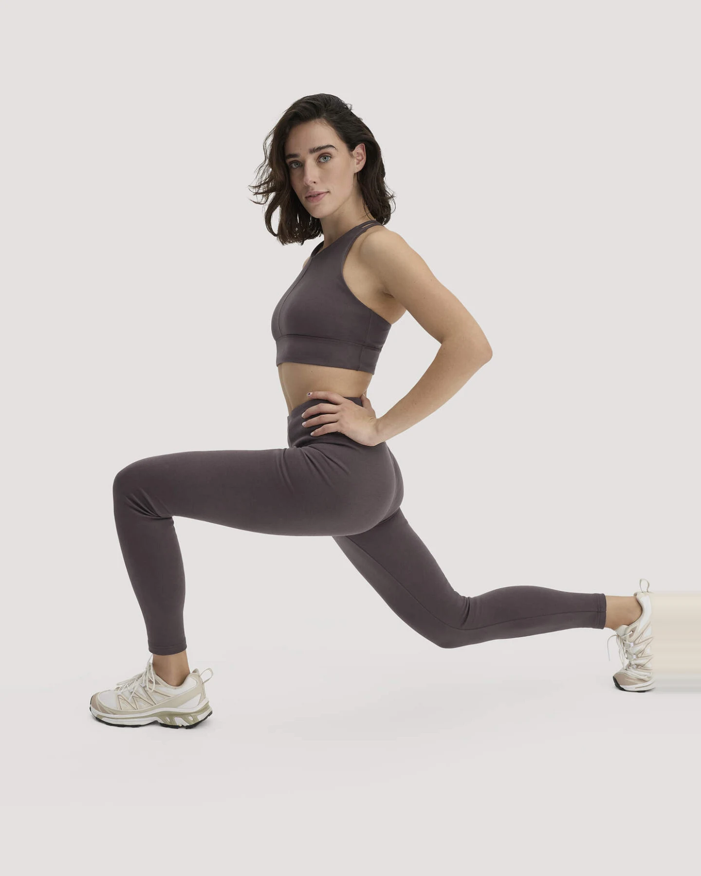 hessnatur Loungewear Leggings High Waist ACTIVE COMFORT aus Bio-Baumwolle - braun - Größe S/l – Ansicht 4