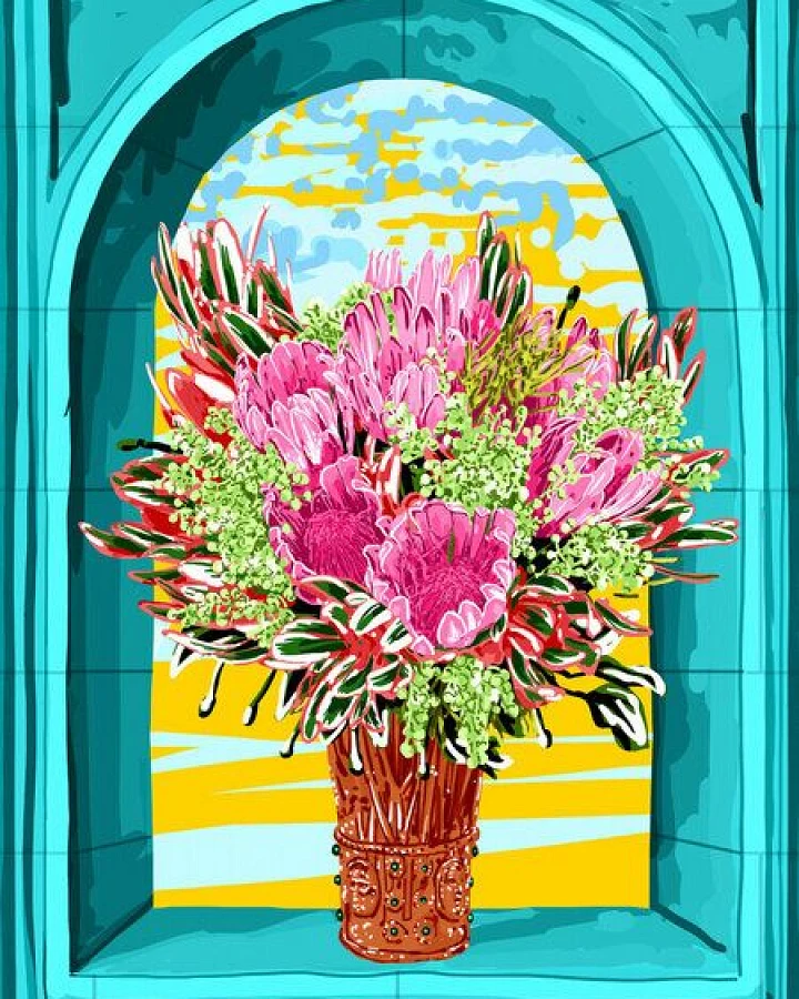Photocircle Poster / Leinwandbild - The Good Vibes Flower Pot