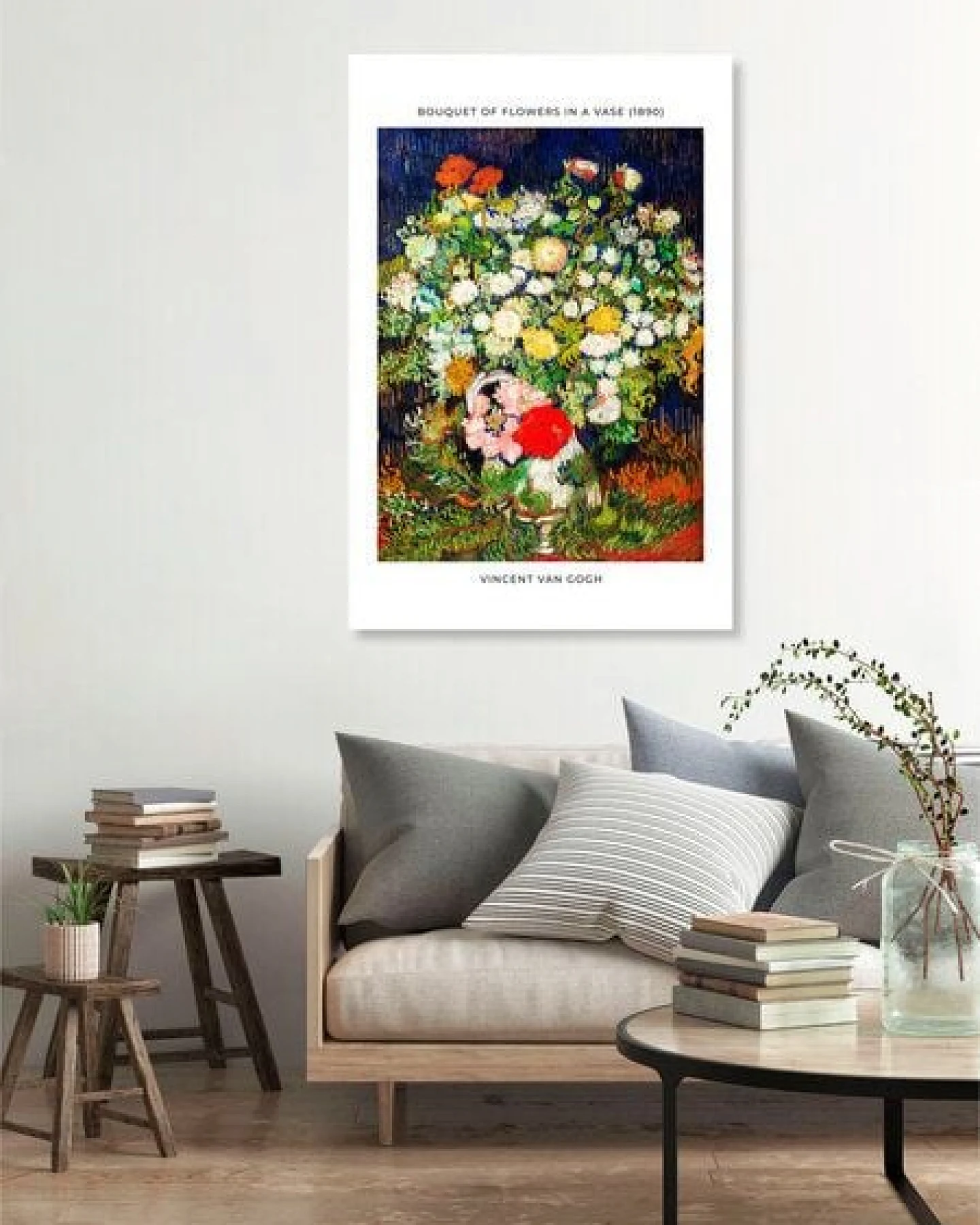 Photocircle Poster / Leinwandbild - Vincent Van Gogh: Blumenstrauß in einer Vase - Ausstellungsposter – Ansicht 2