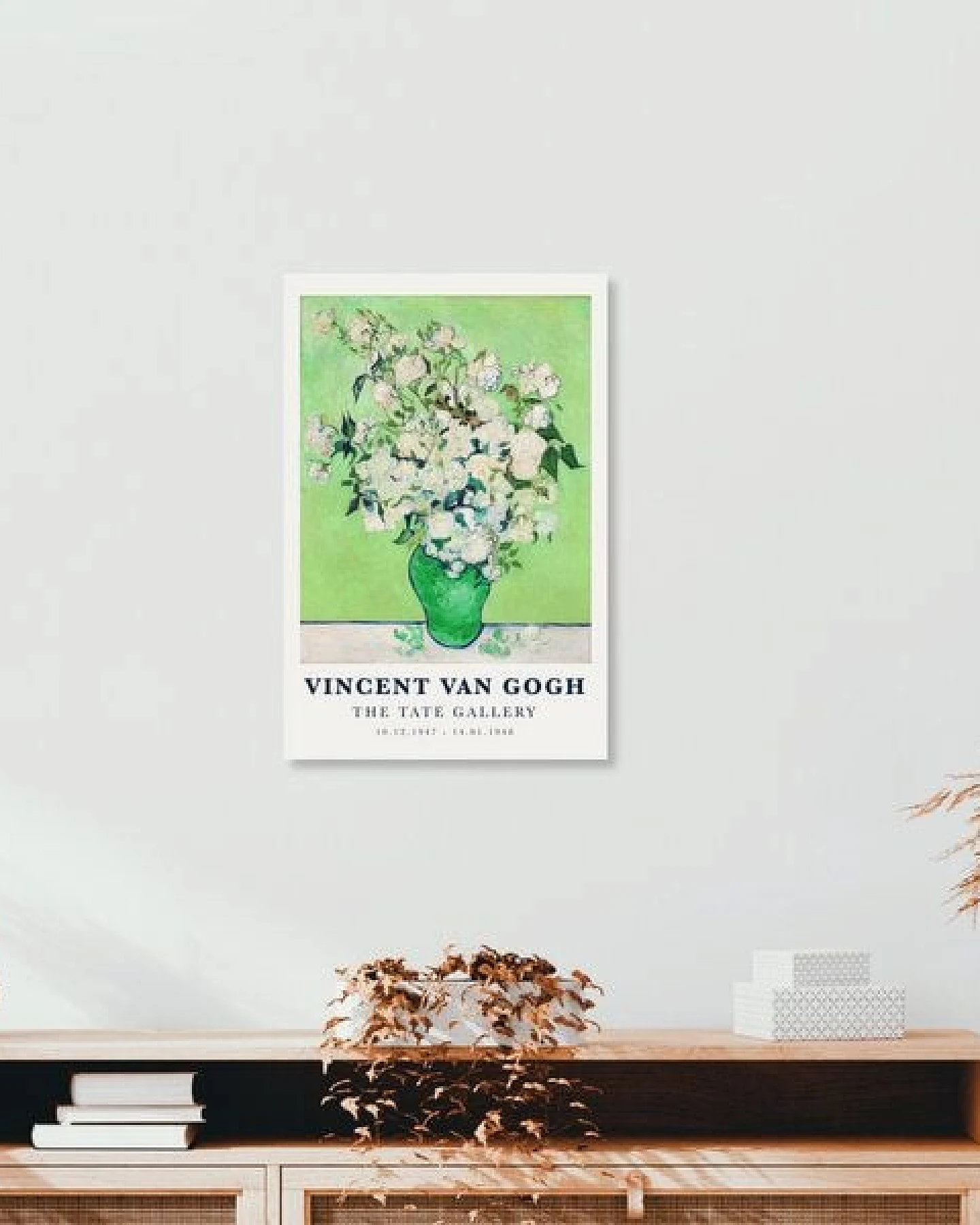 Photocircle Poster / Leinwandbild - Vincent van Gogh: Vase mit weißen Rosen (1890) – Ansicht 3