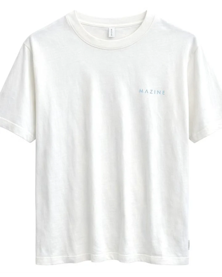Mazine - Day Off Back Print T-Shirt - T-Shirt Gr M weiß