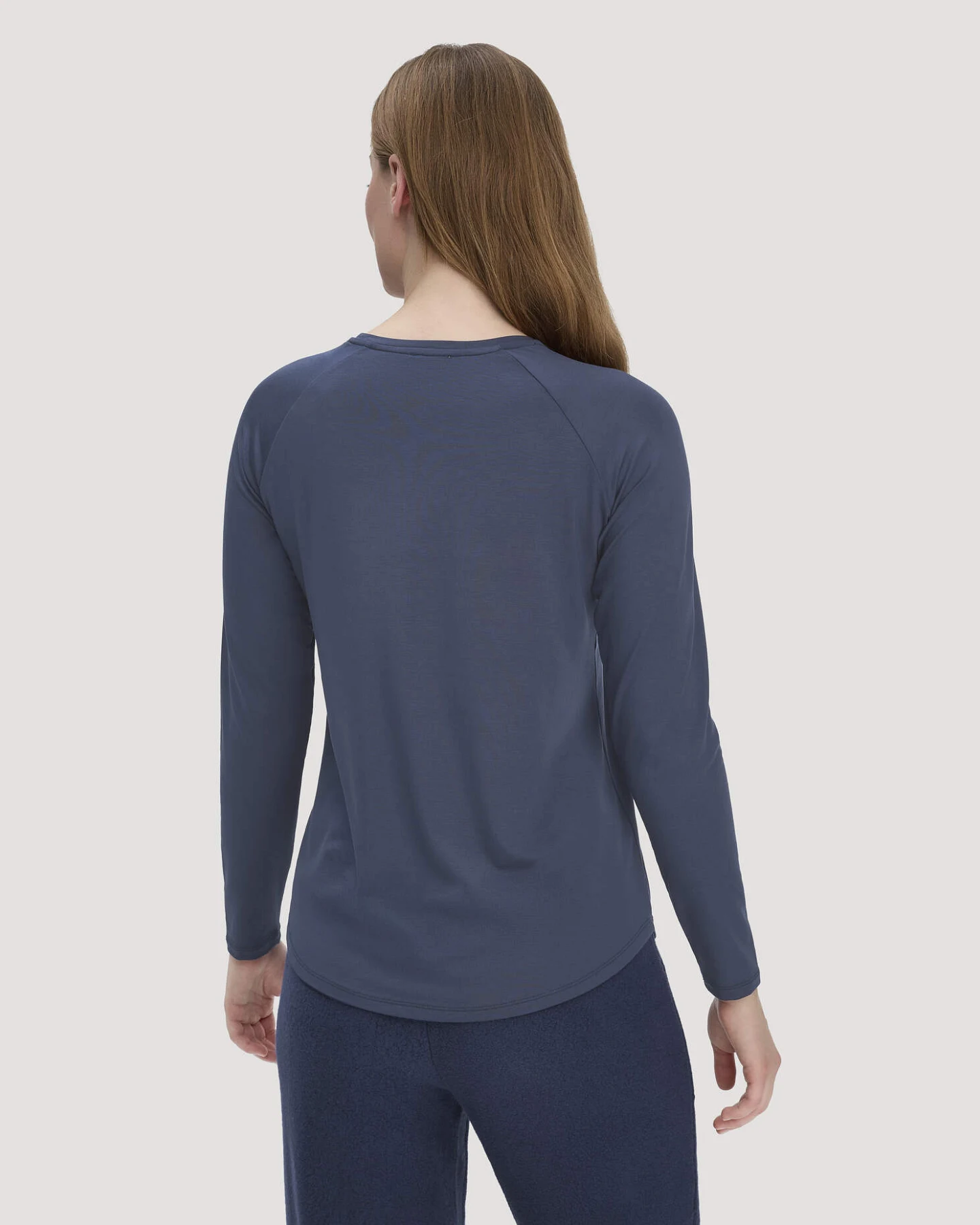 hessnatur Loungewear Longsleeve Regular ACTIVE COMFORT aus TENCEL™ Lyocell - blau - Größe 44 – Ansicht 3